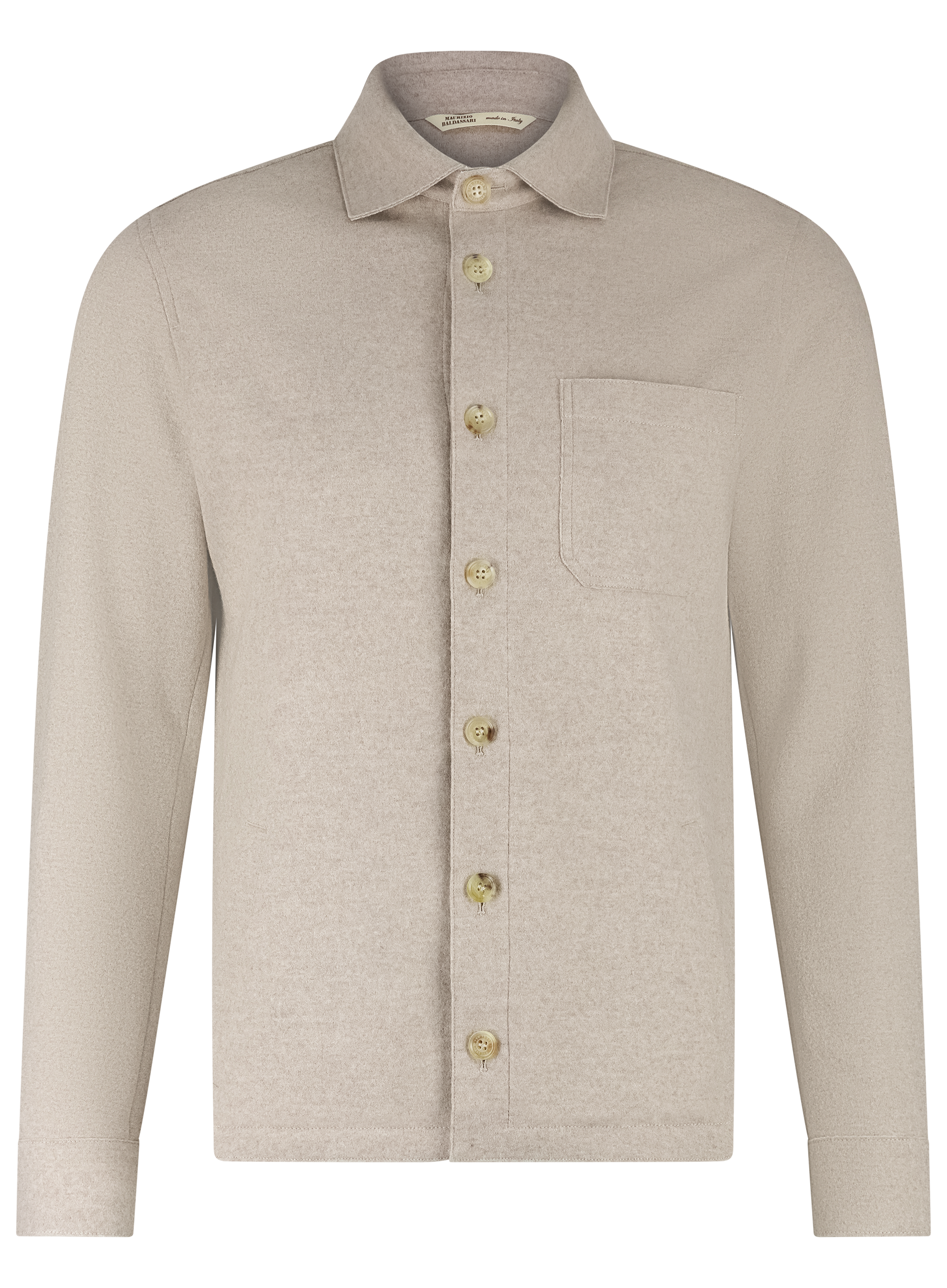 Overshirt van wol en cashmere | Beige