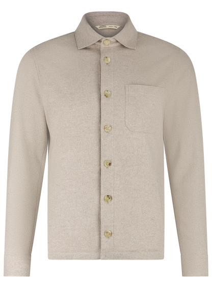 Overshirt van wol en cashmere | Beige