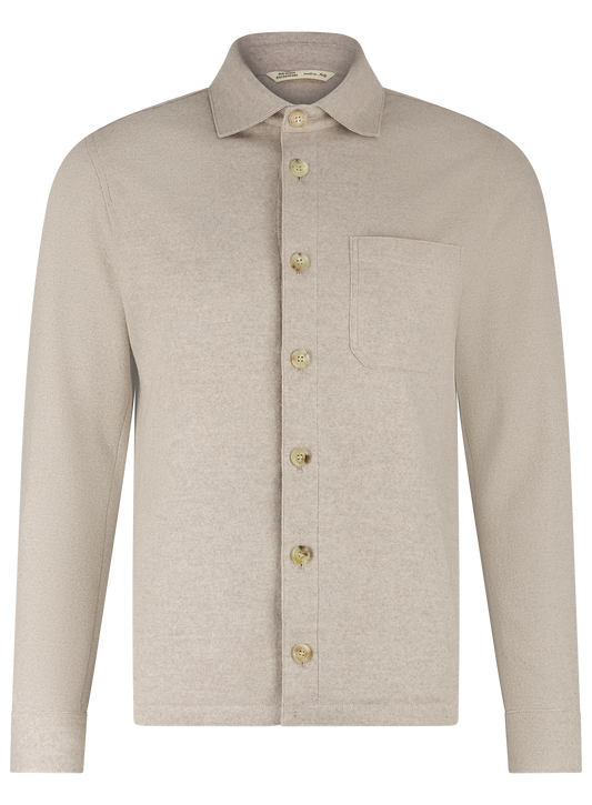 Overshirt van wol en cashmere | Beige