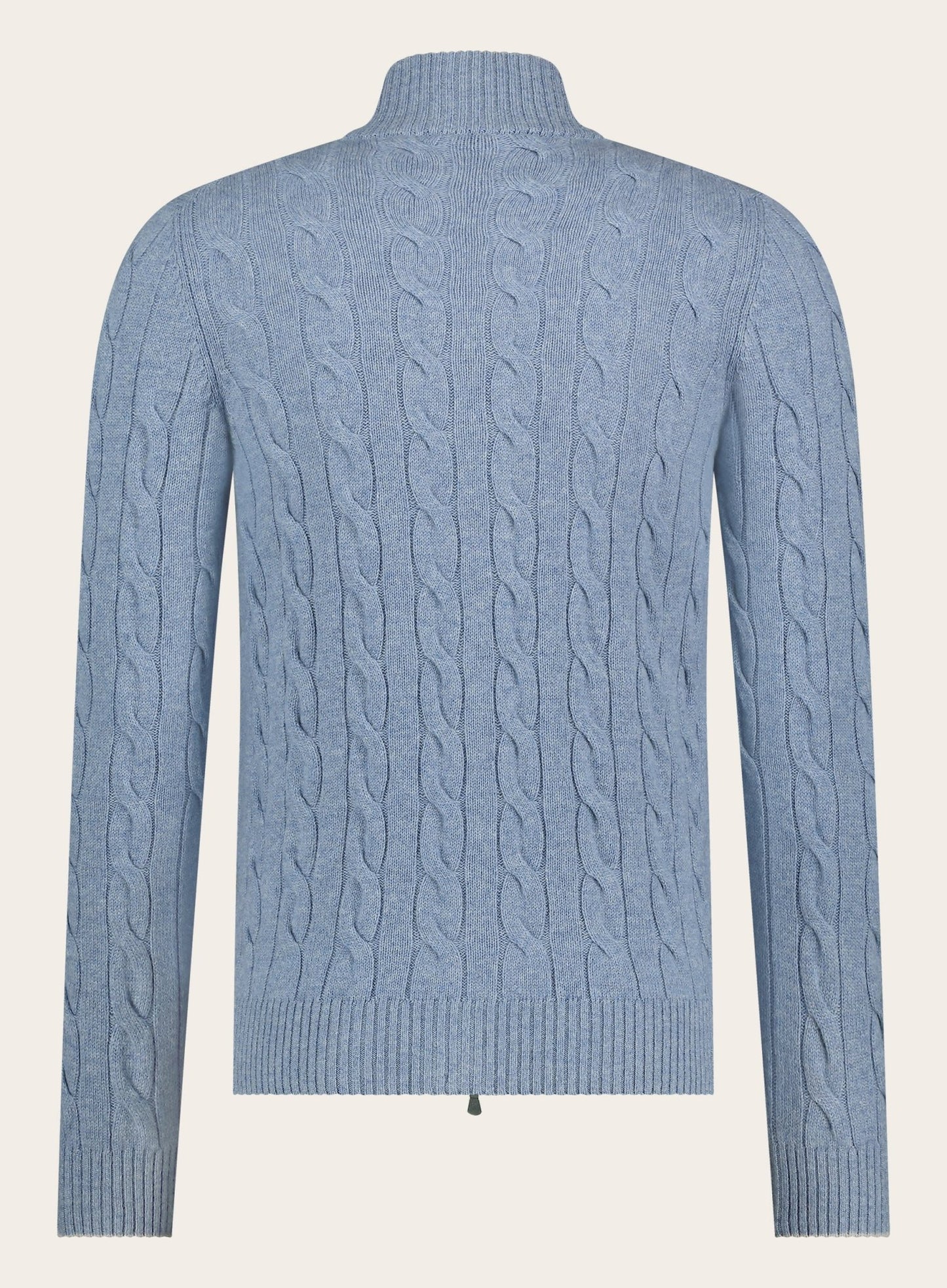 Ritsvest met kabelpatroon van wol en cashmere | L.Blauw