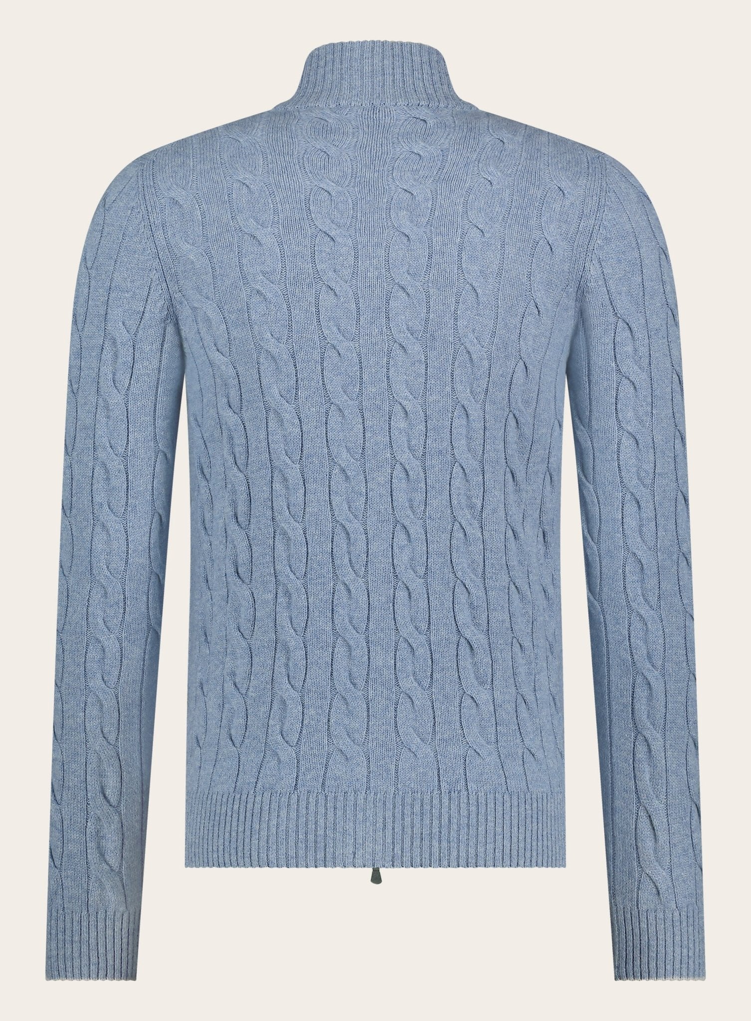 Ritsvest met kabelpatroon van wol en cashmere | L.Blauw