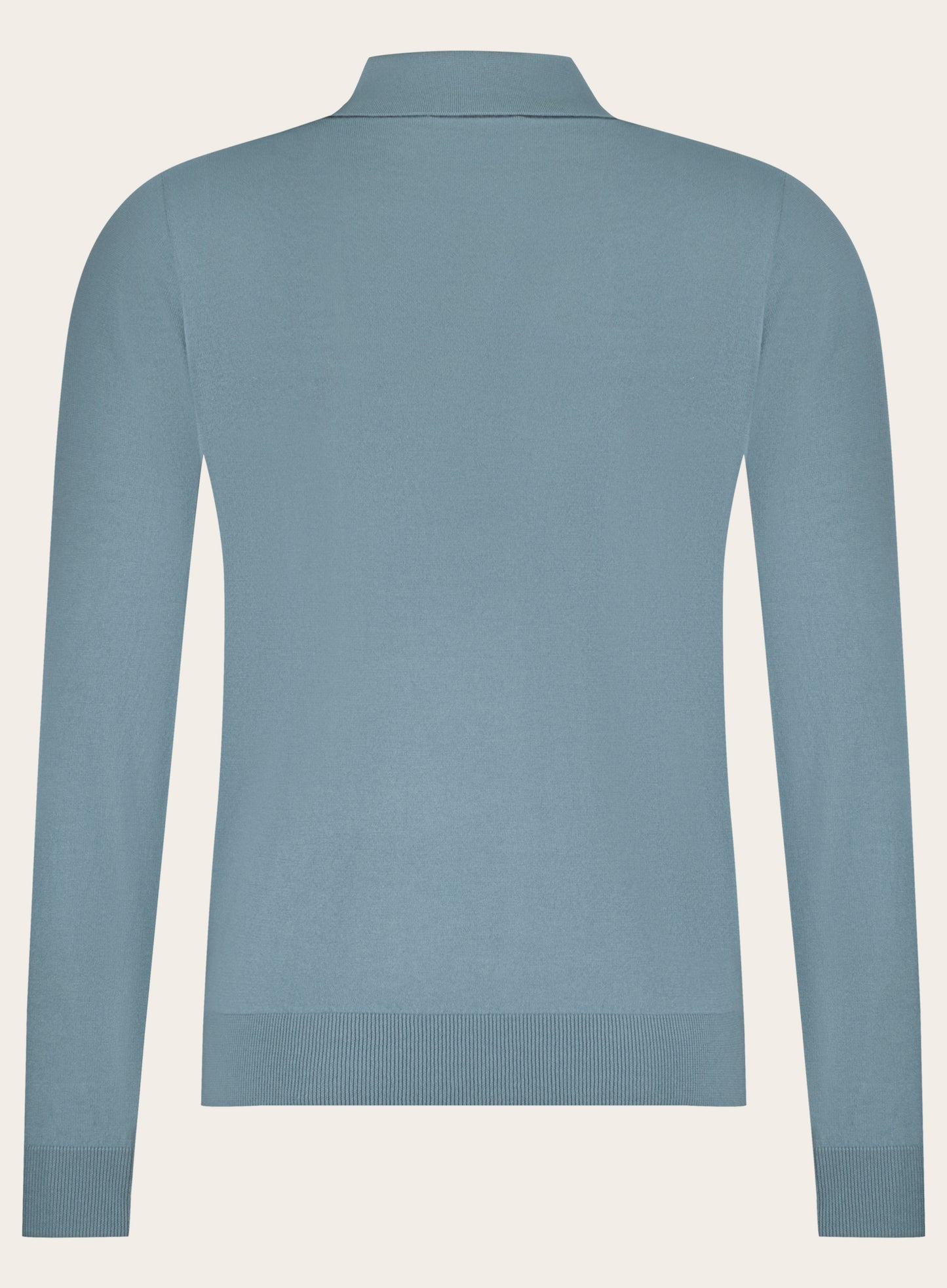 Poloshirt van cashmere en zijde | Aqua