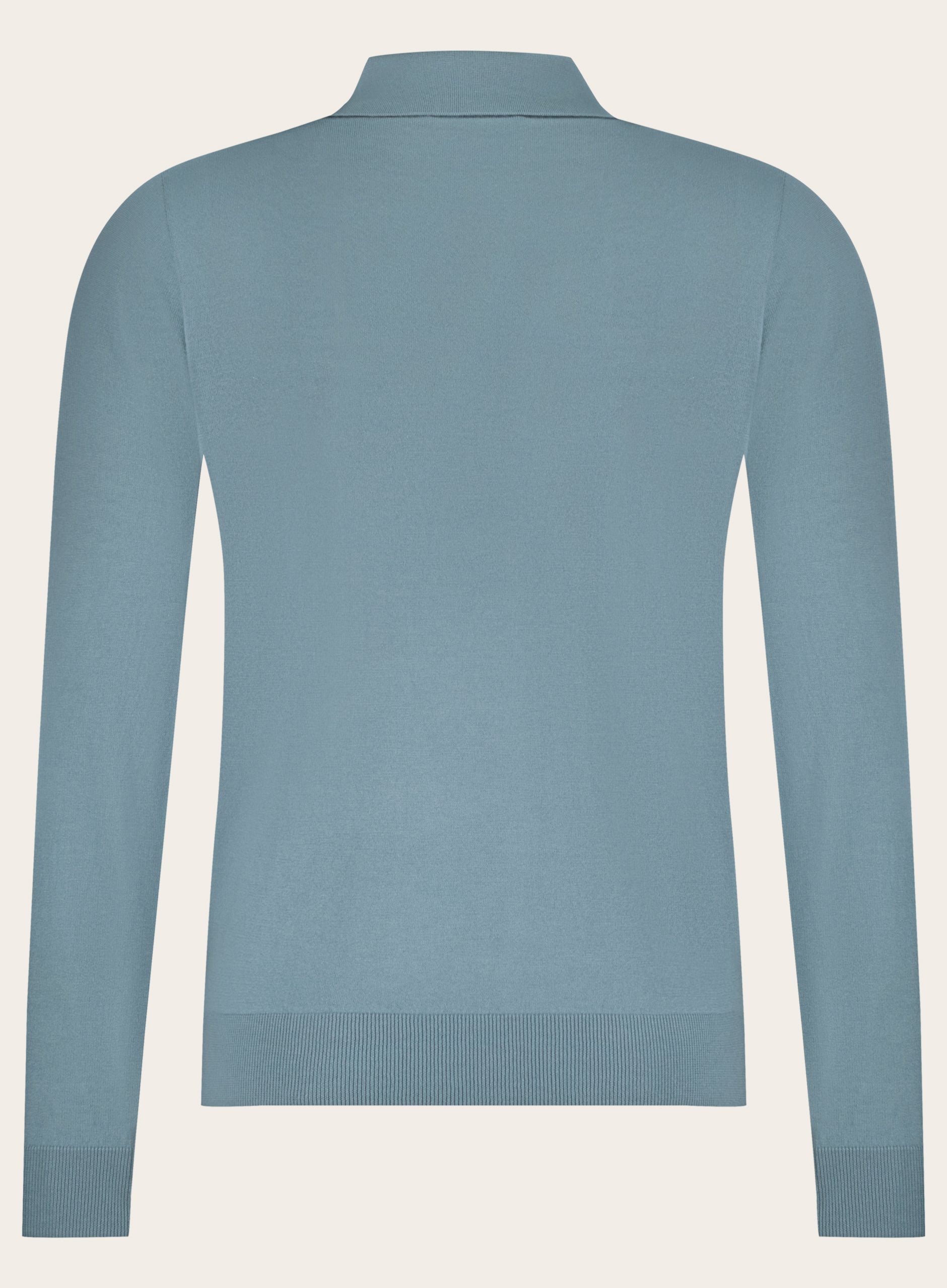 Poloshirt van cashmere en zijde | Aqua