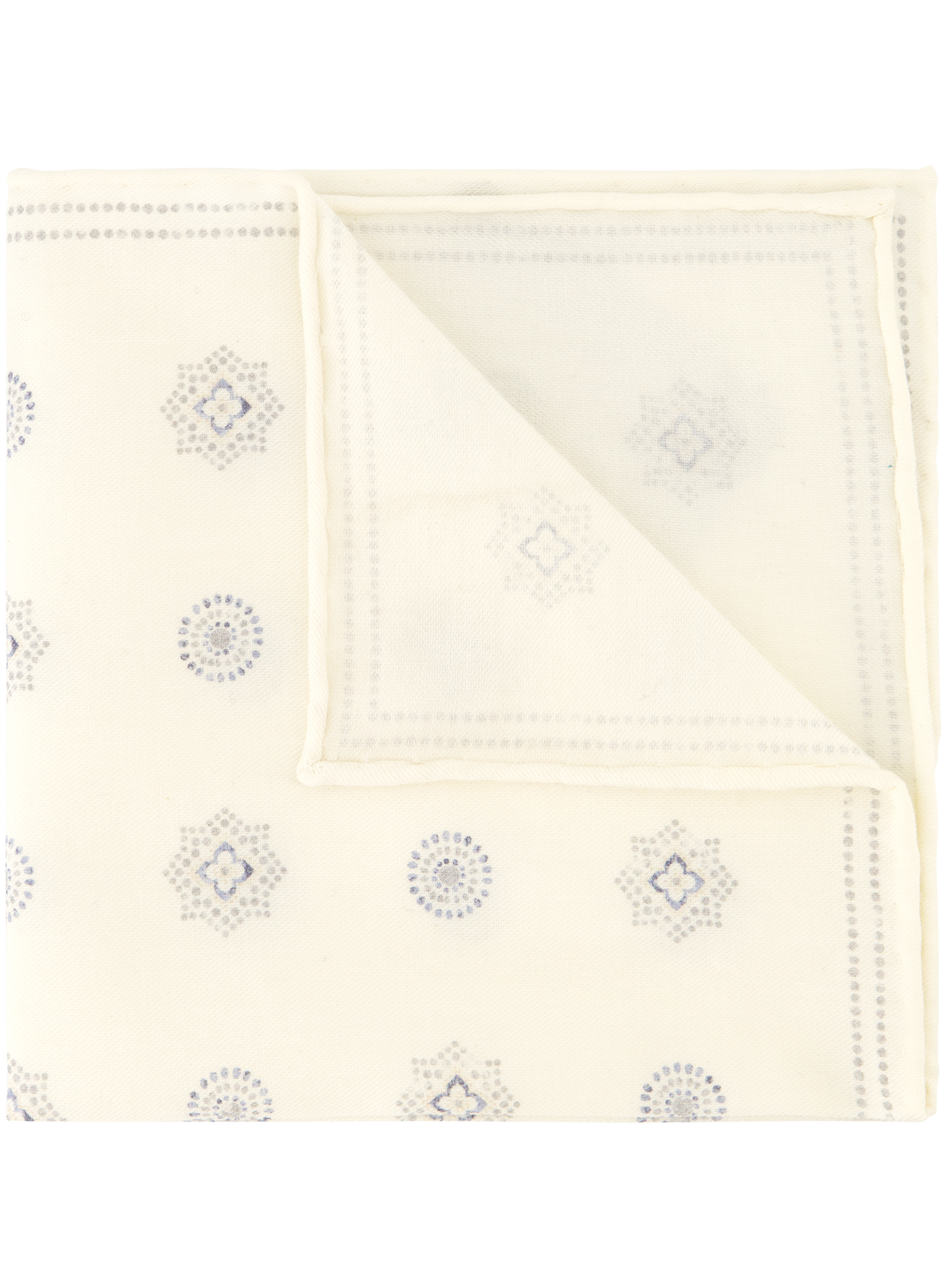 Pochet met print van wol en katoen | ROOM-WIT
