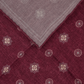 Pochet met print van wol en katoen | DARK BORDEAUX