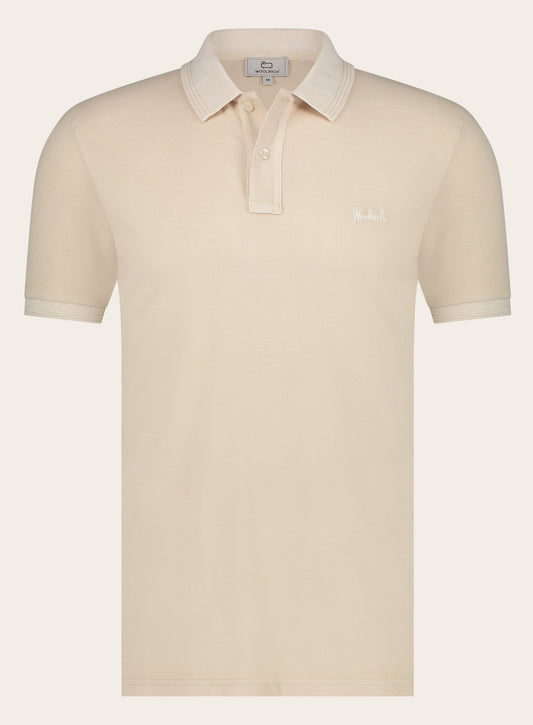 Regular-fit piqué stretch polo | Beige