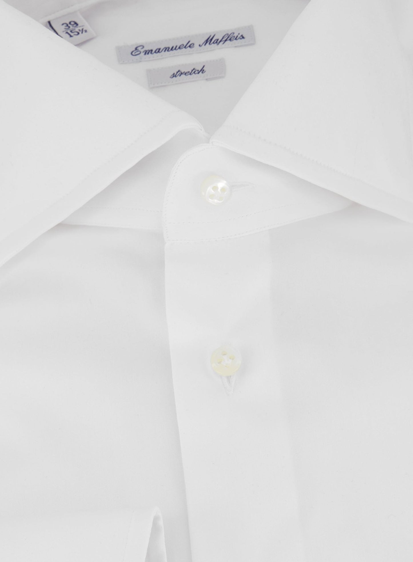 Stretch shirt van katoen | Wit