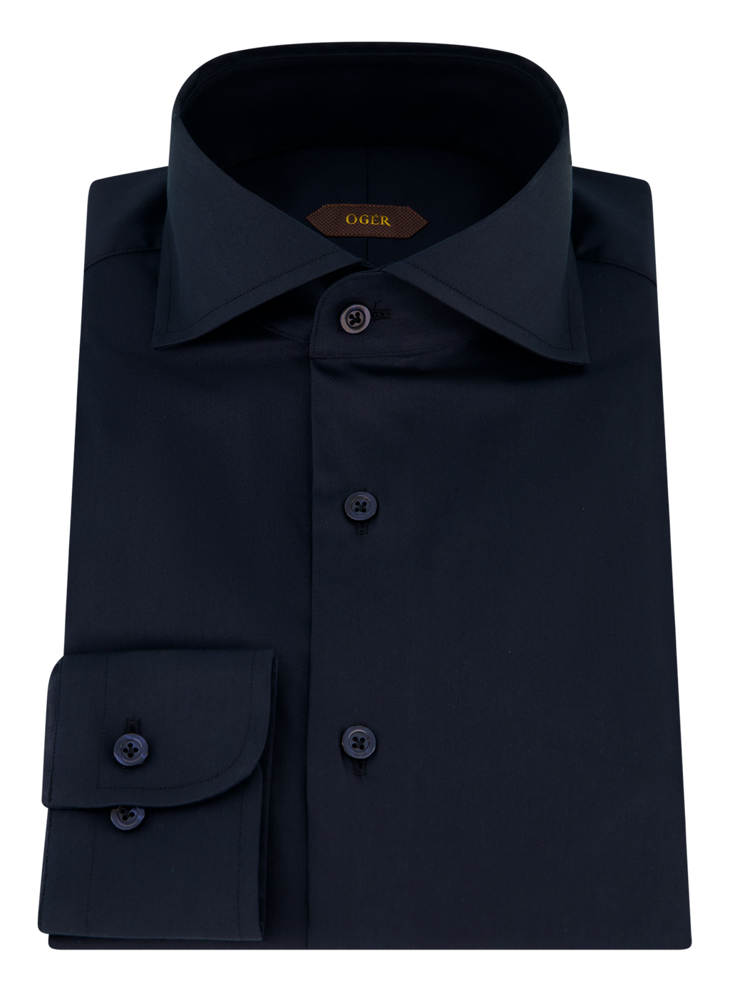 Shirt van katoen met stretch | BLUE NAVY