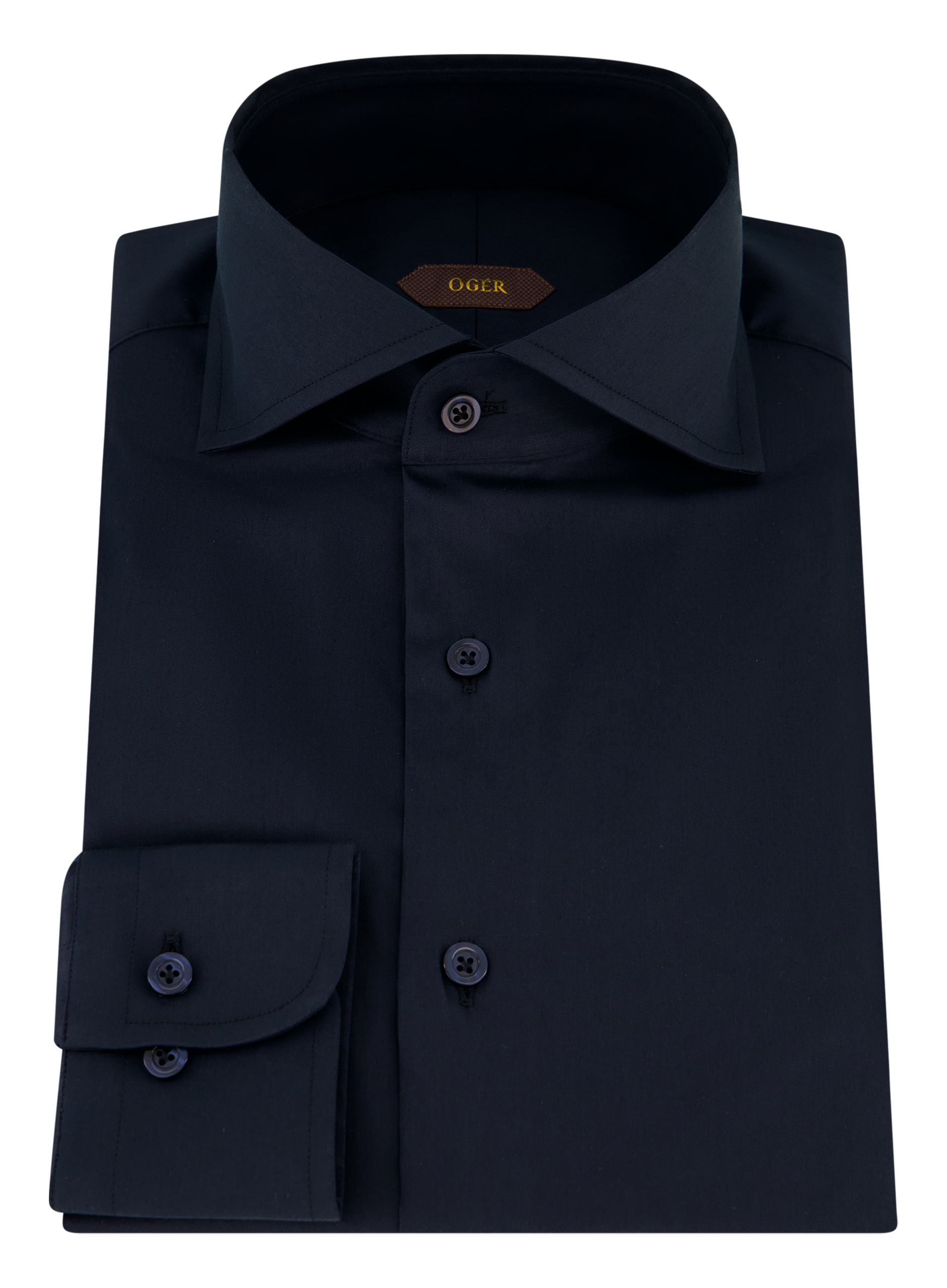 Shirt van katoen met stretch | BLUE NAVY