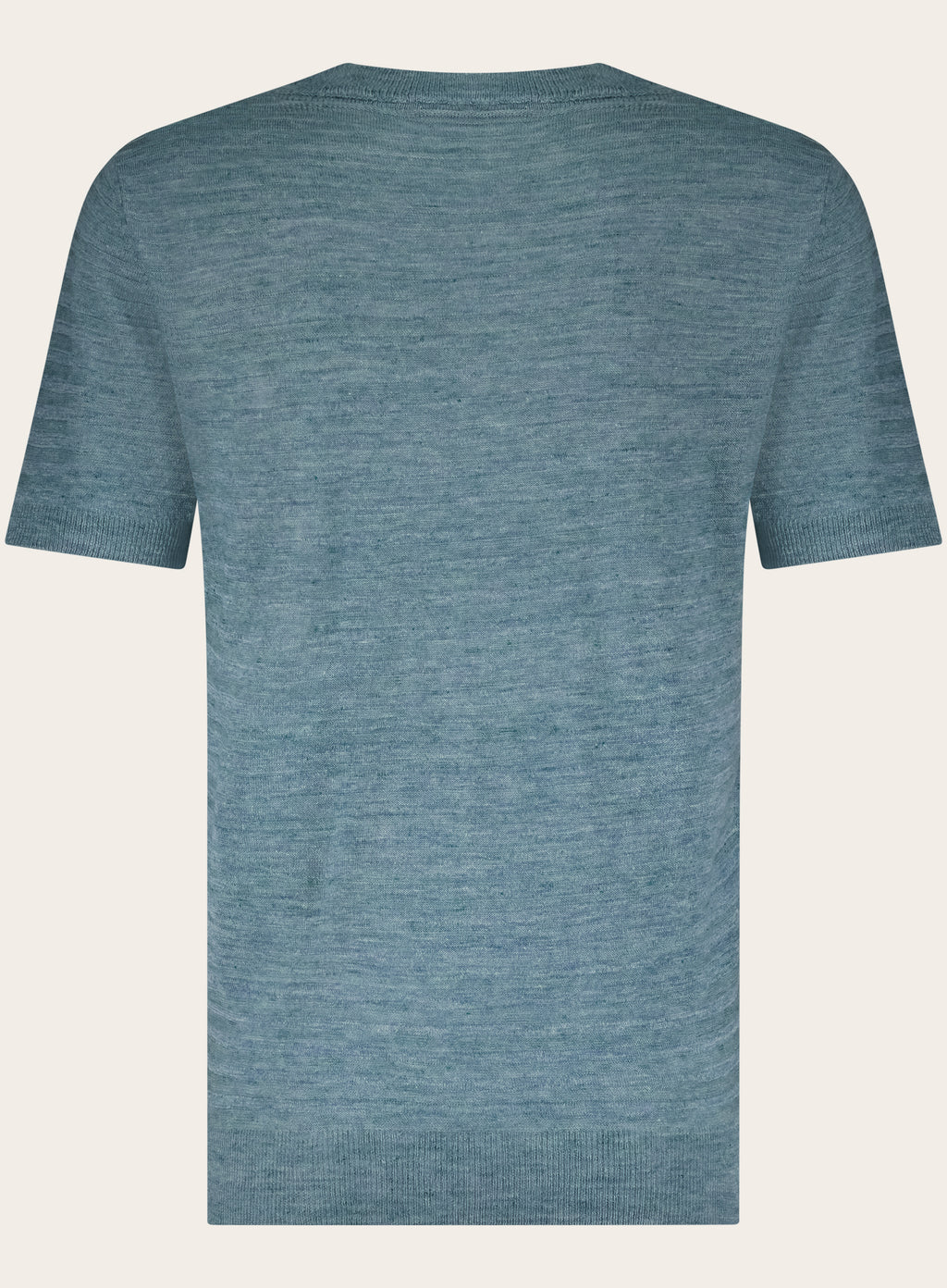 Gemêleerd T-shirt van linnen en zijde | Aqua