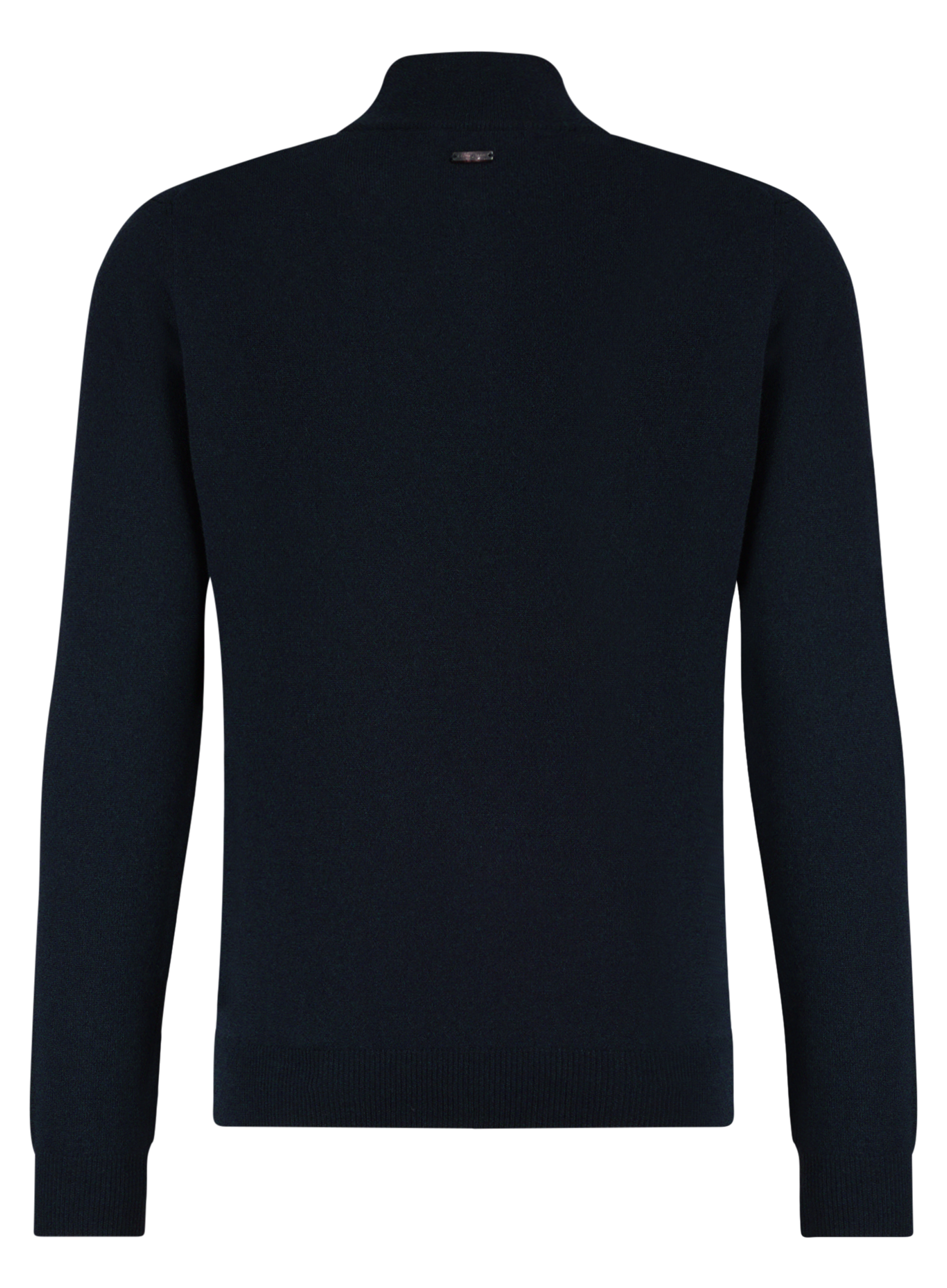 Half-zip vest van wol en cashmere | BLUE NAVY