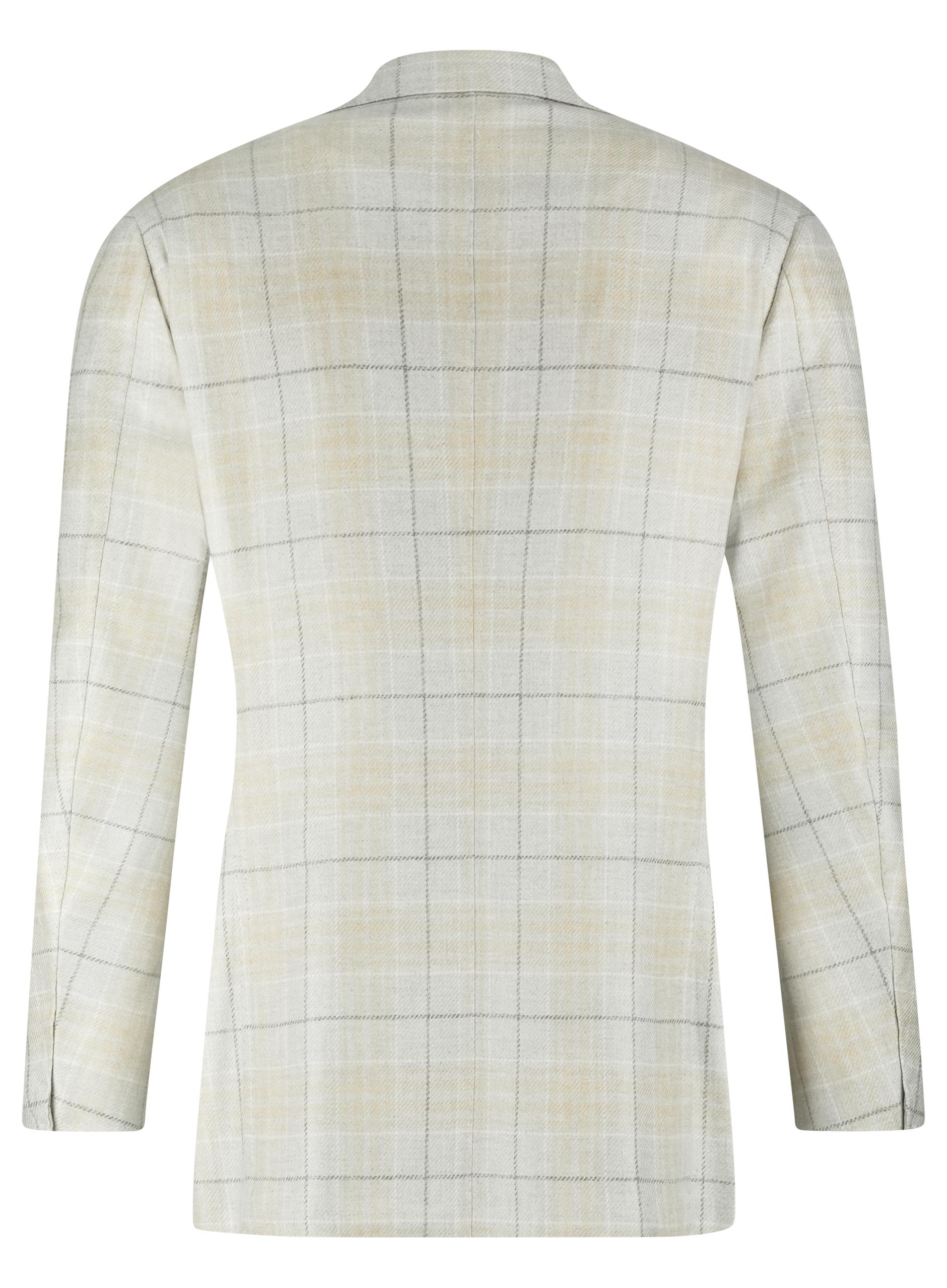 Handgemaakt glencheck jasje van cashmere | Beige
