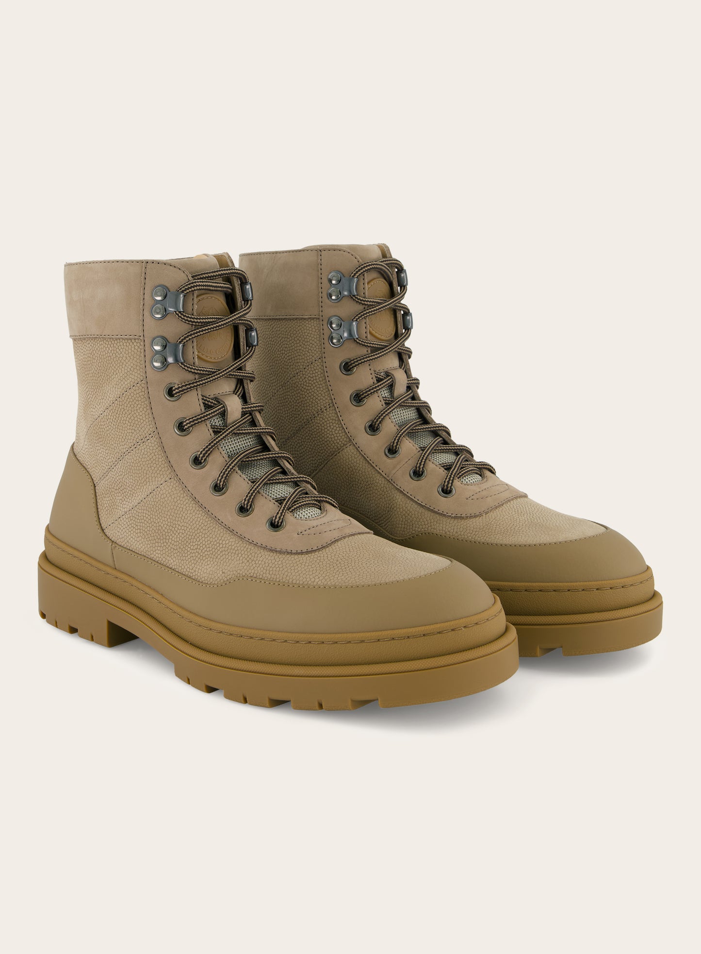 Mountain boots van leer | Beige