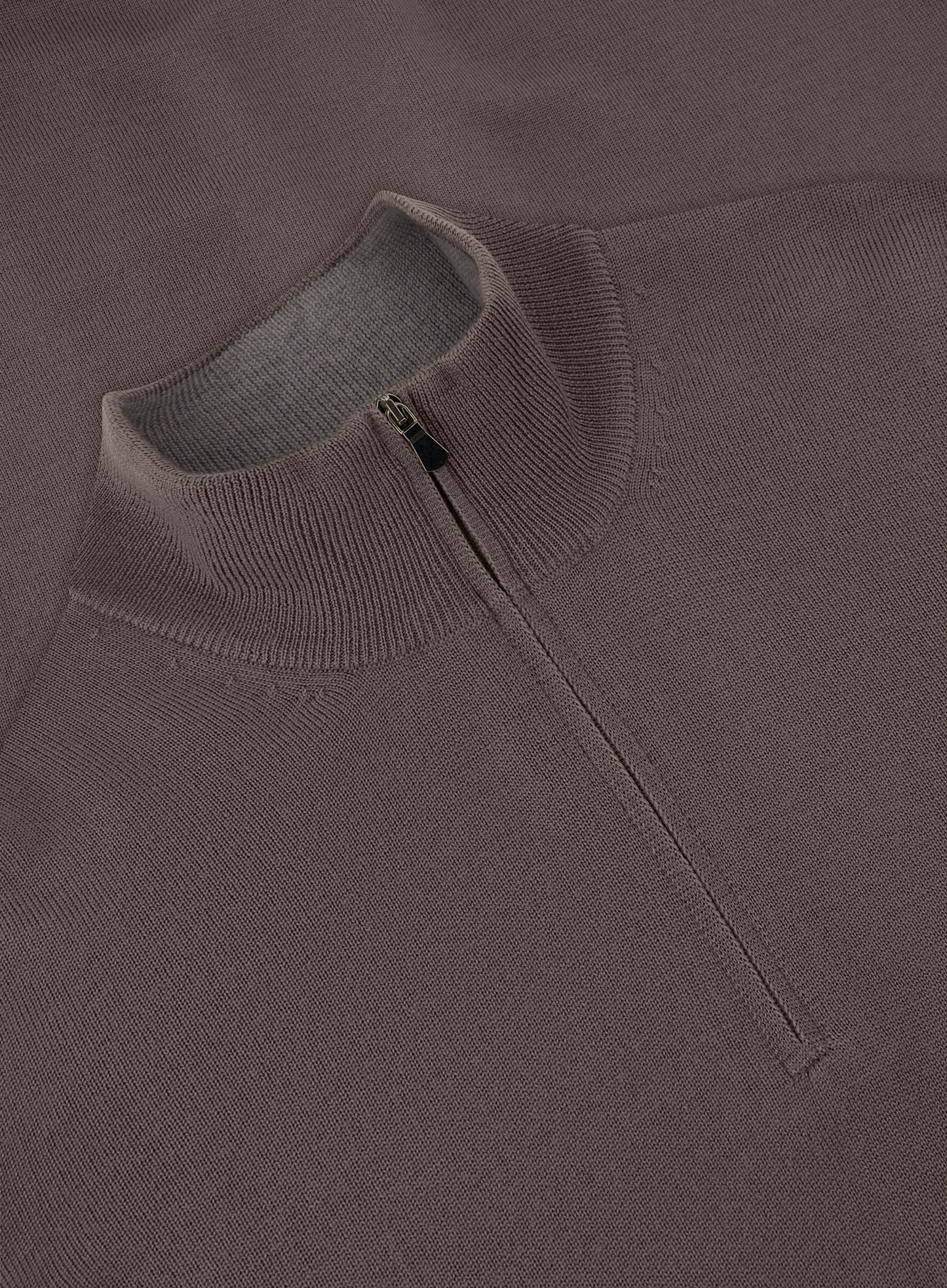 Half-zip trui van wol | TAUPE