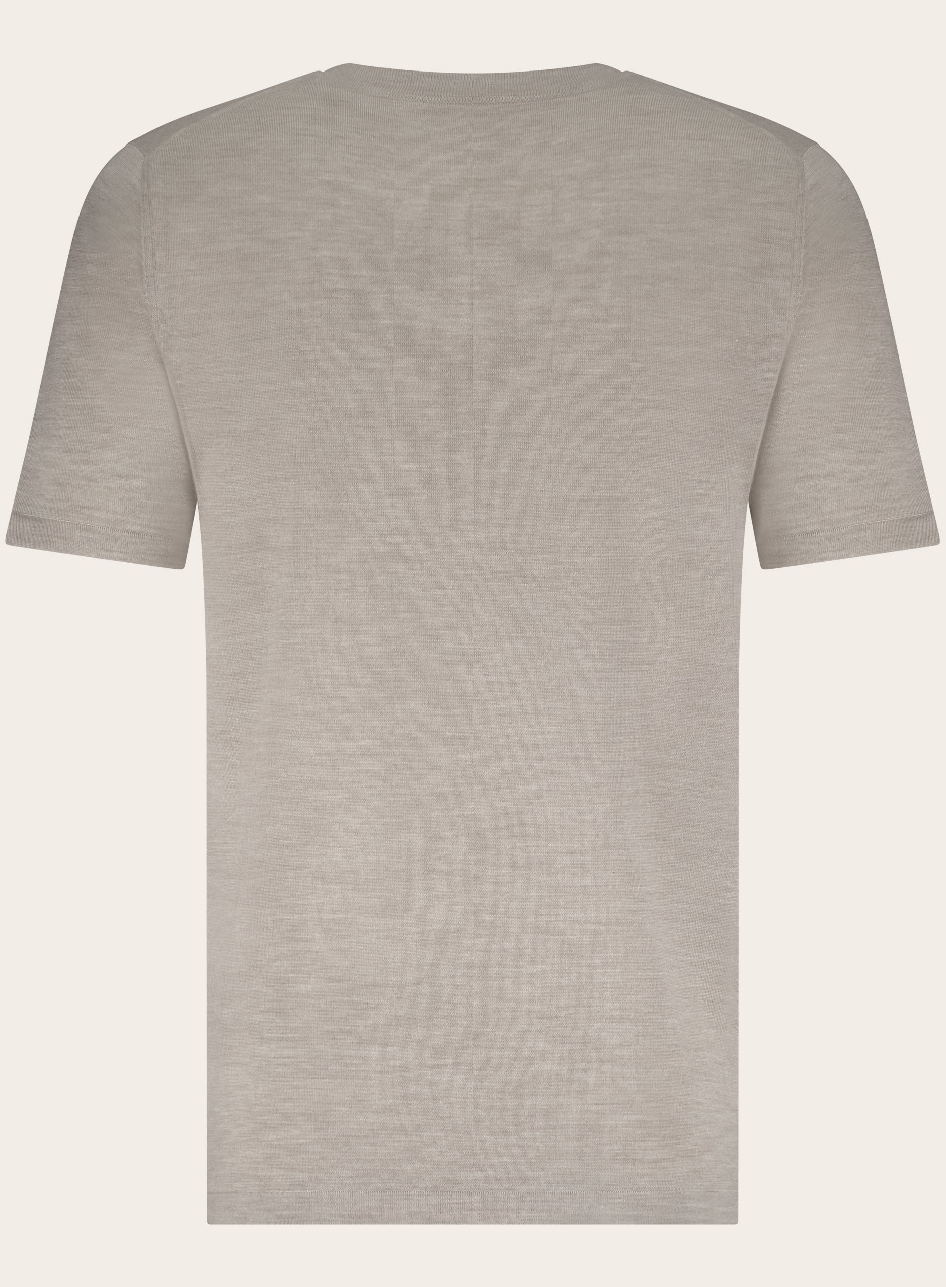 T-shirt van cashmere en zijde | Beige