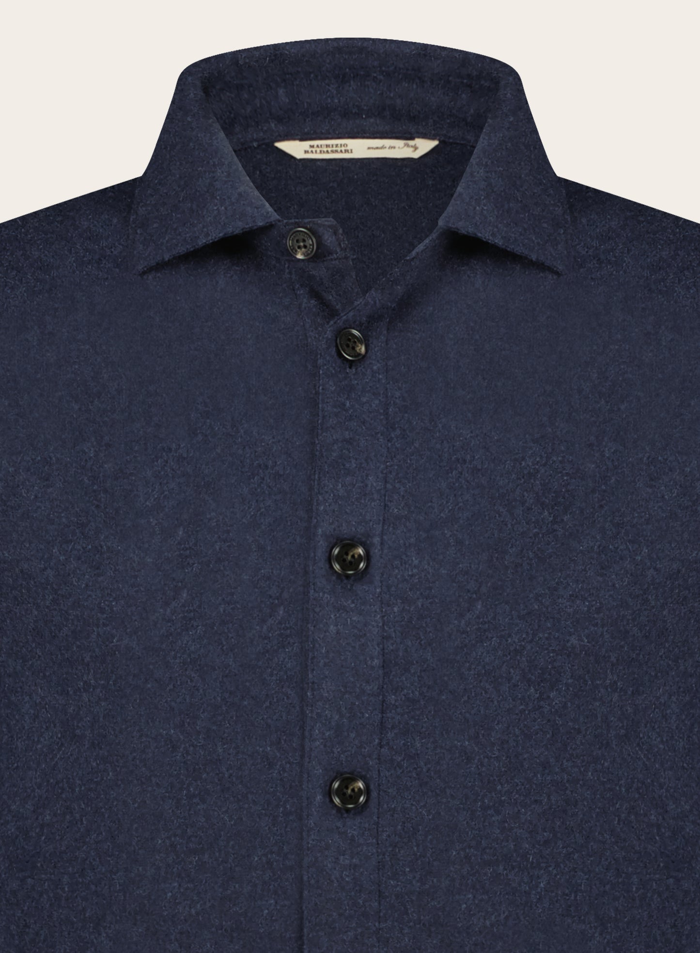 Regular-fit overshirt van cashmere | JEANS BLAUW