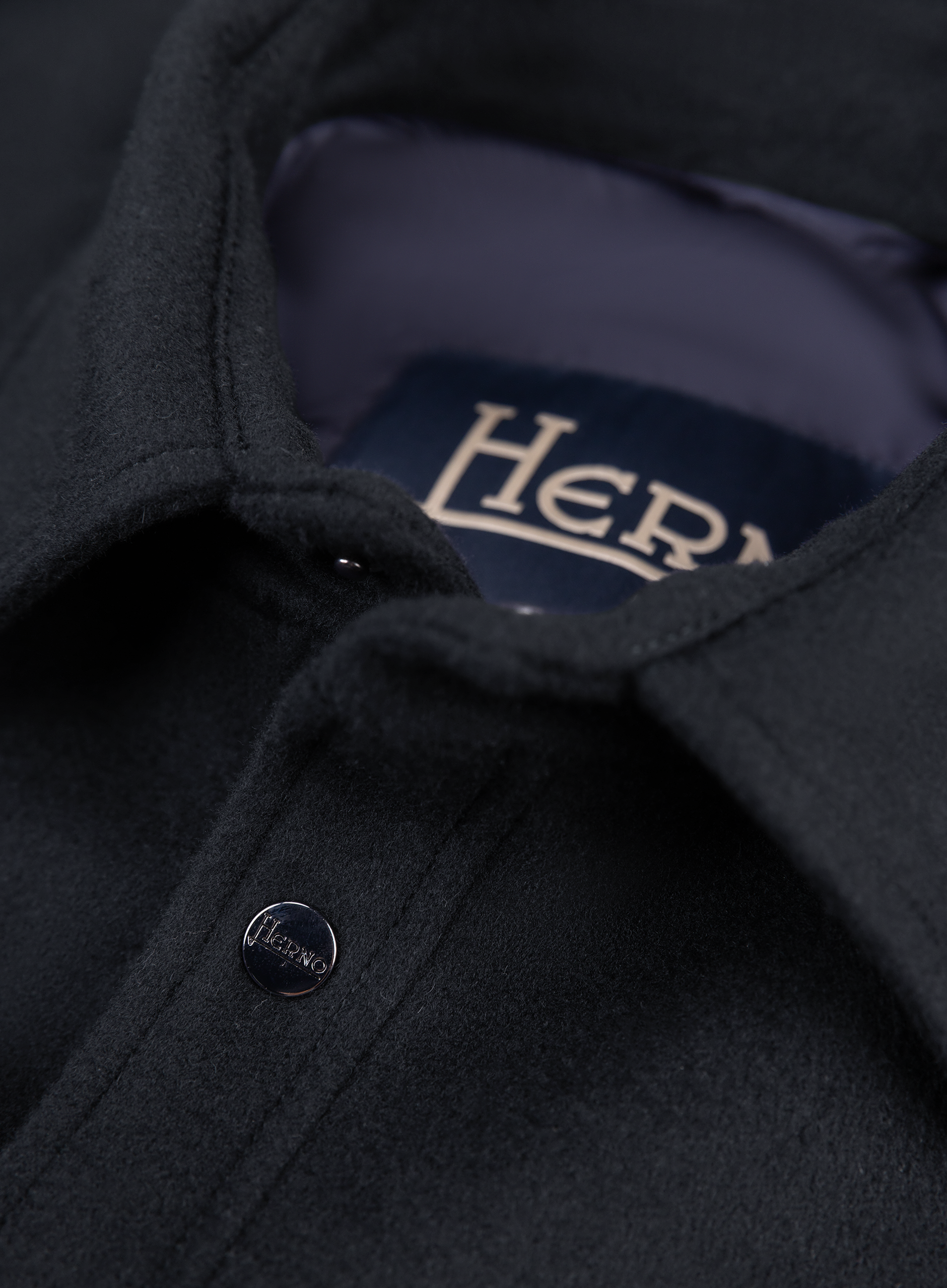 Shacket van wol en cashmere | FULL_WIDTH | BLUE NAVY