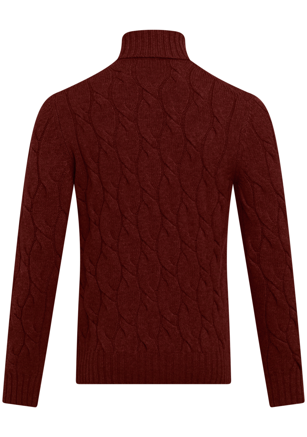 Coltrui met kabelpatroon van wol en cashmere | Roest