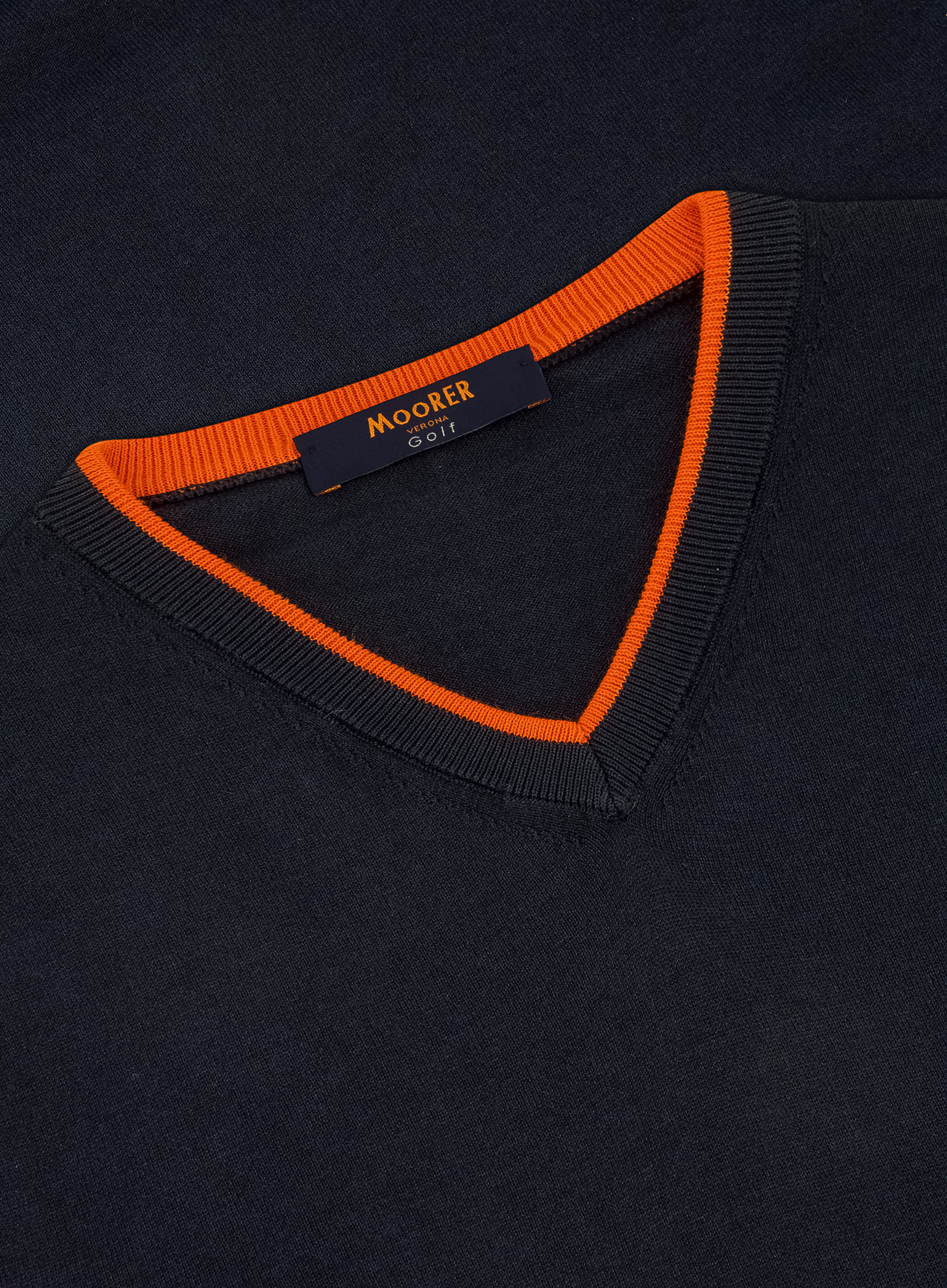 V-neck sweater van zijde en katoen | FULL_WIDTH | BLUE NAVY
