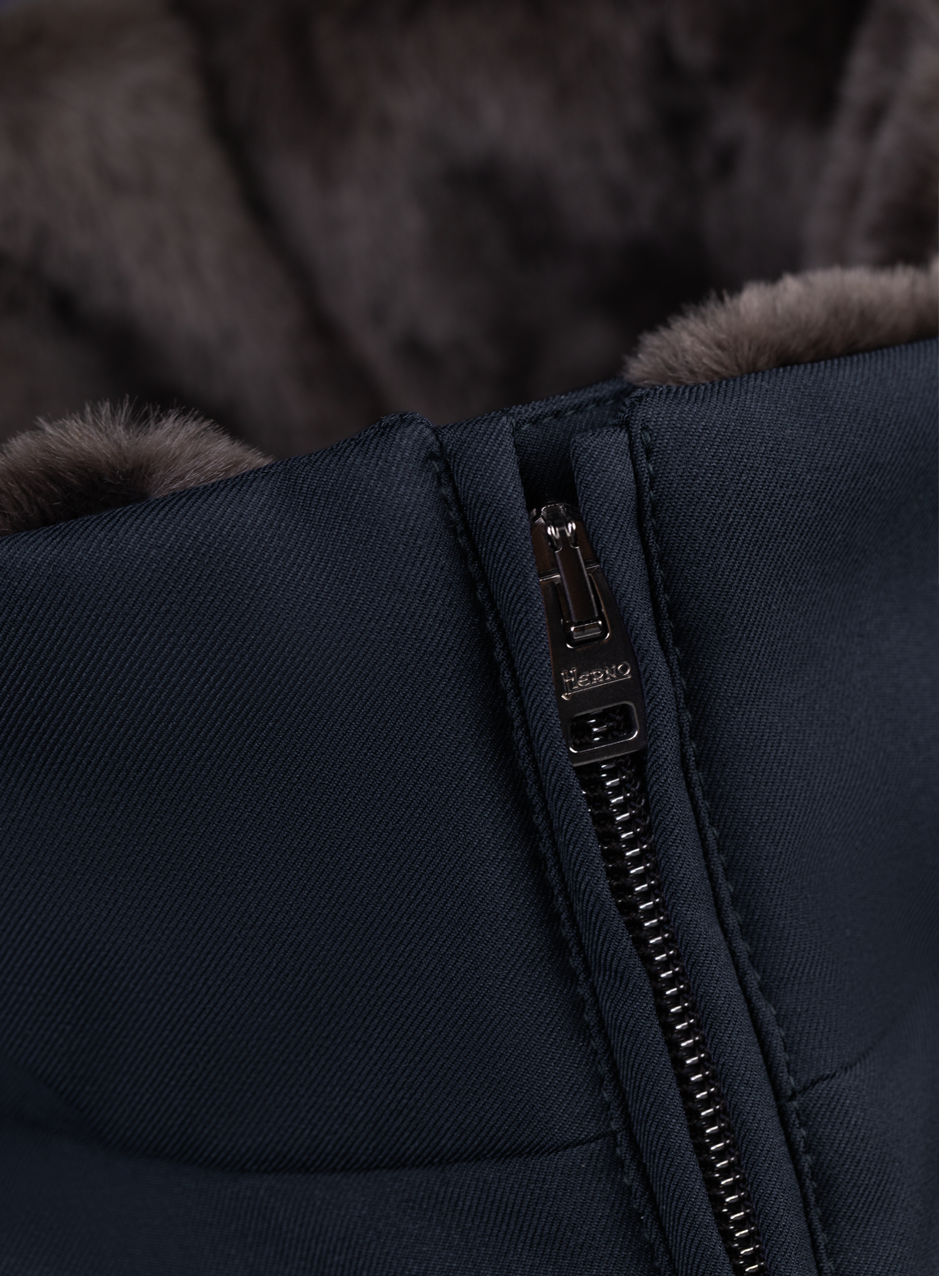 Bomberjack met opstaande kraag | FULL_WIDTH | D.blauw