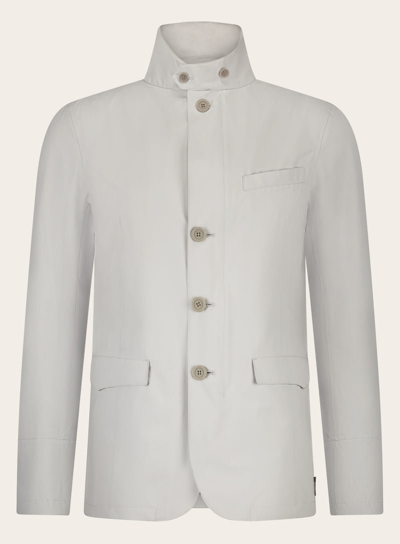 Jacket with stand-up collar