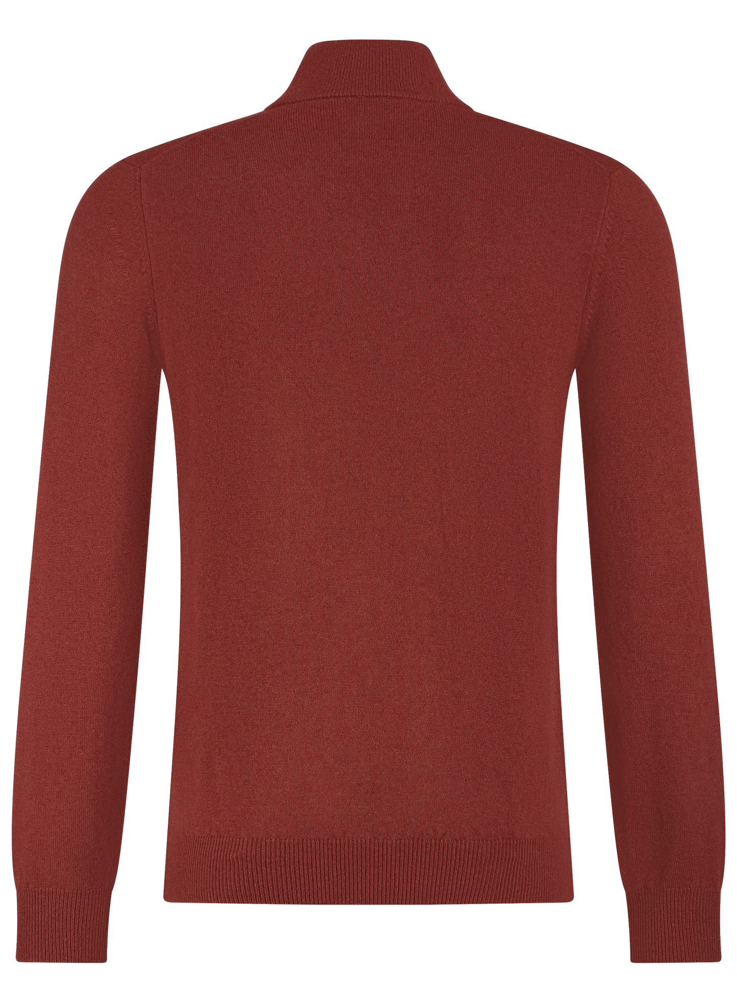 Half-zip trui van wol | Roest