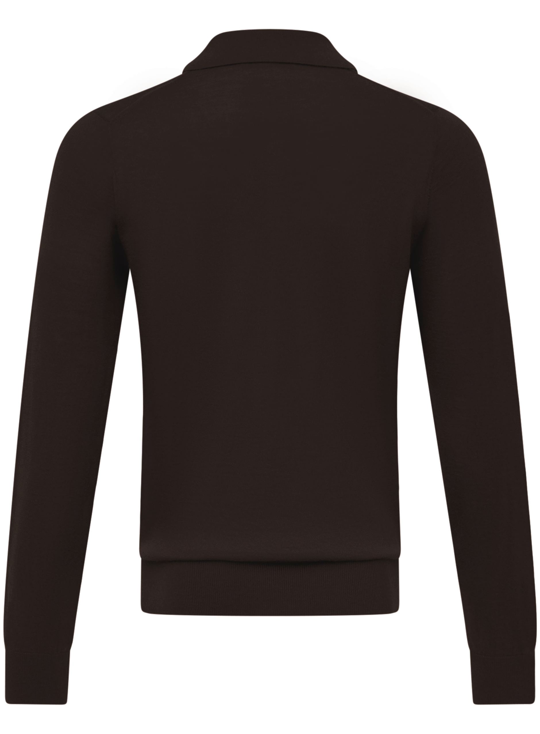 Poloshirt met lange mouwen van cashmere en zijde | D.Bruin
