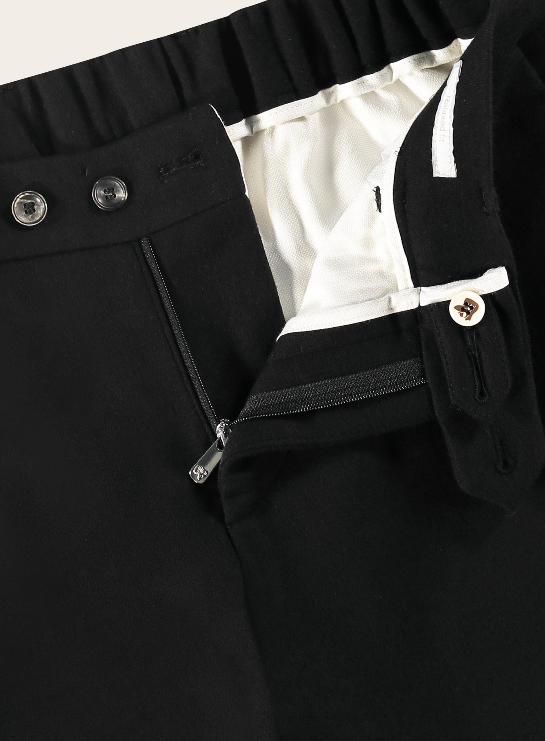 Slim-fit pantalon van wol en cashmere | Zwart