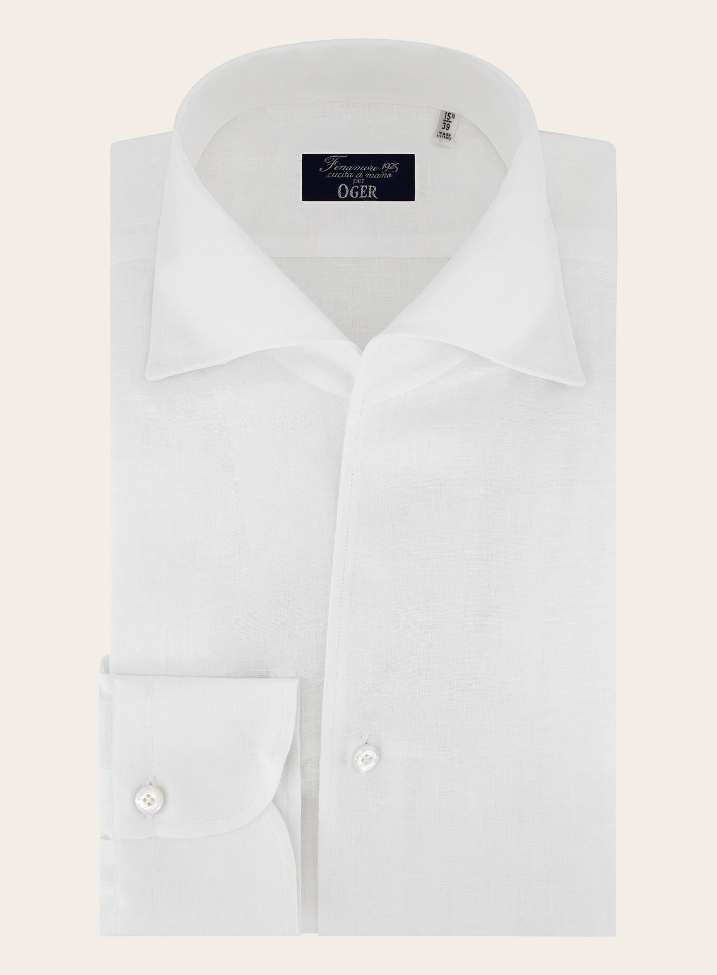 Regular-fit shirt van linnen | Wit