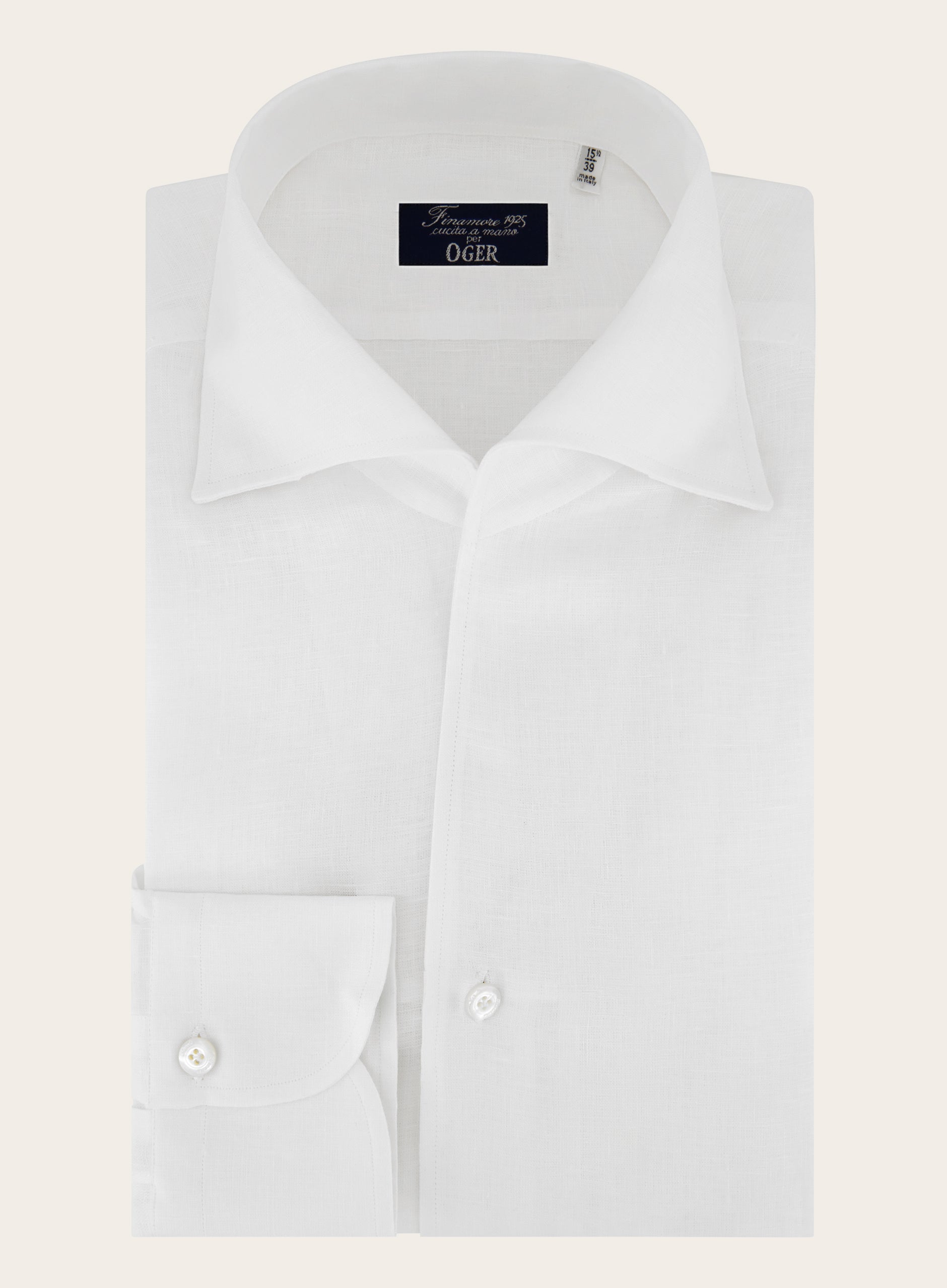 Regular-fit shirt van linnen | Wit