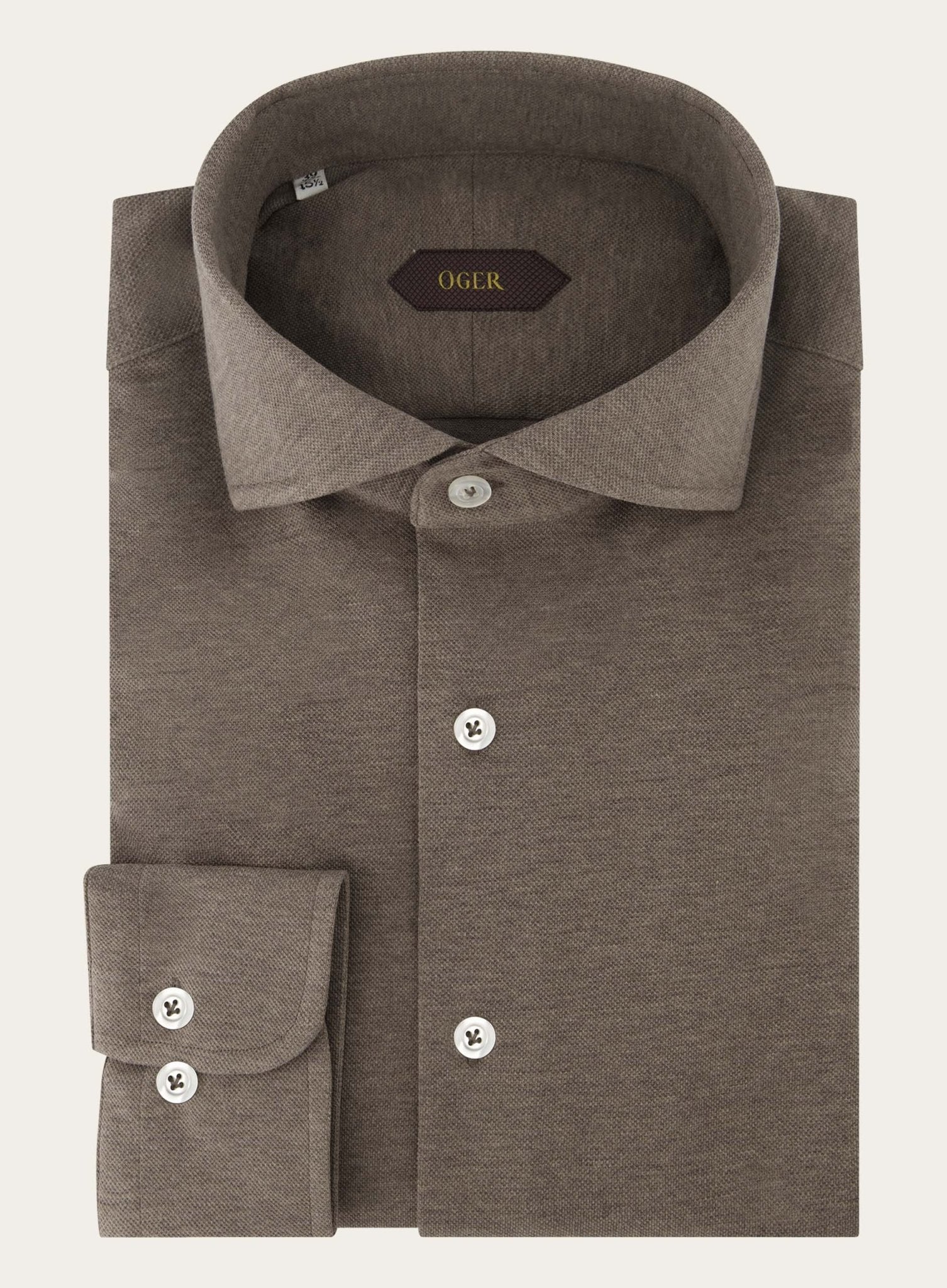 Shirt van katoen | TAUPE