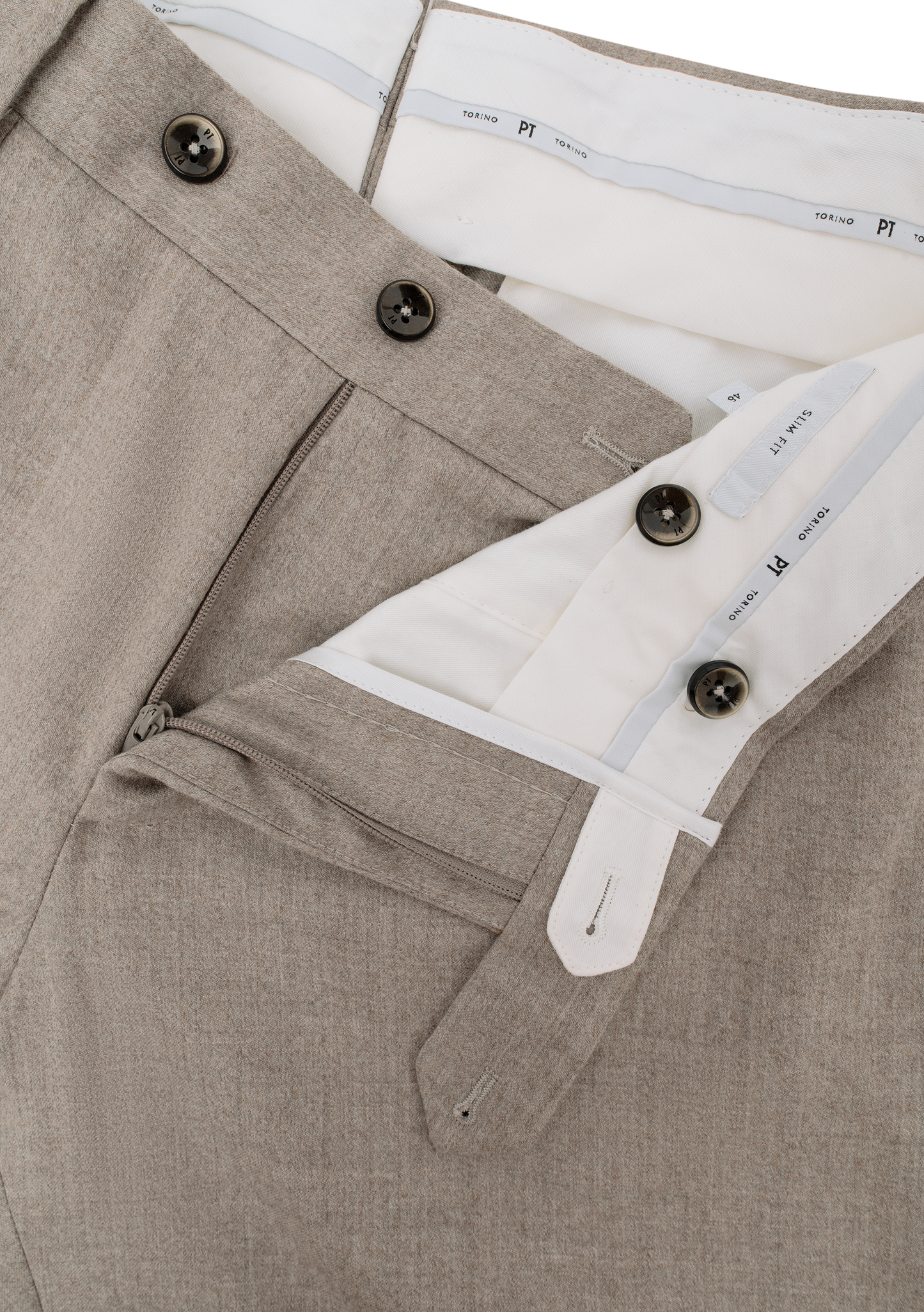 Pantalon van wol en zijde | FULL_WIDTH | TAUPE