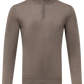 Half-zip vest van cashmere en zijde | TAUPE