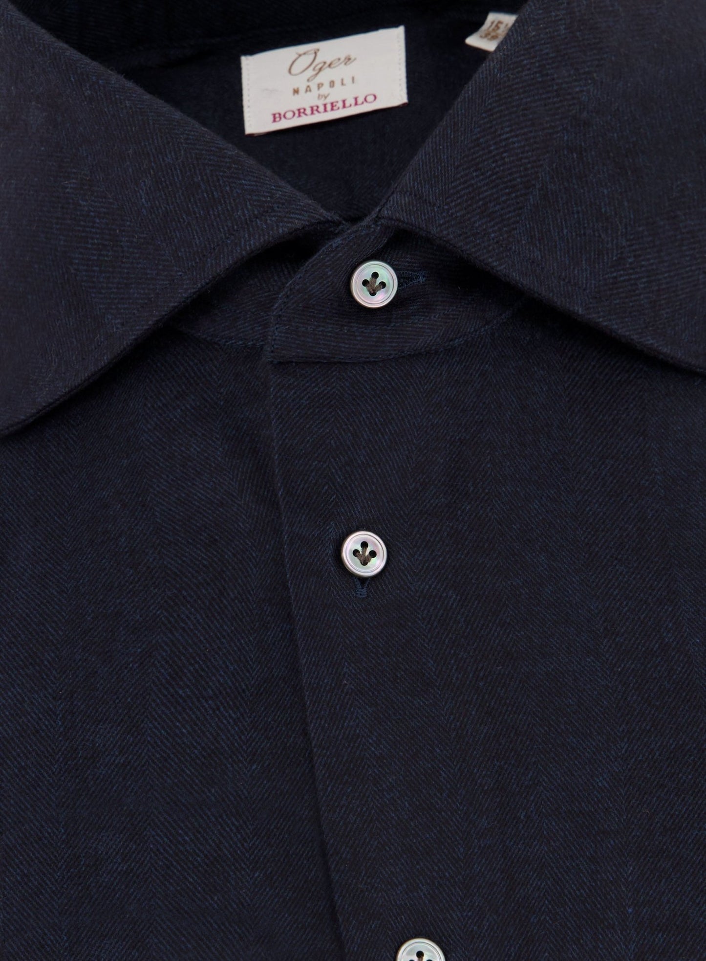 Napoli shirt van katoen en cashmere | BLUE NAVY