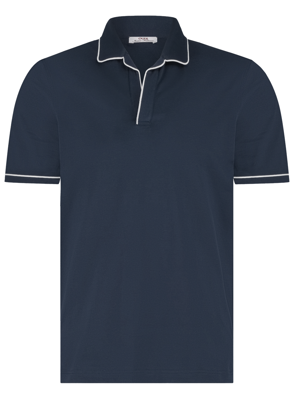 Buttonless polo van katoen | BLUE NAVY