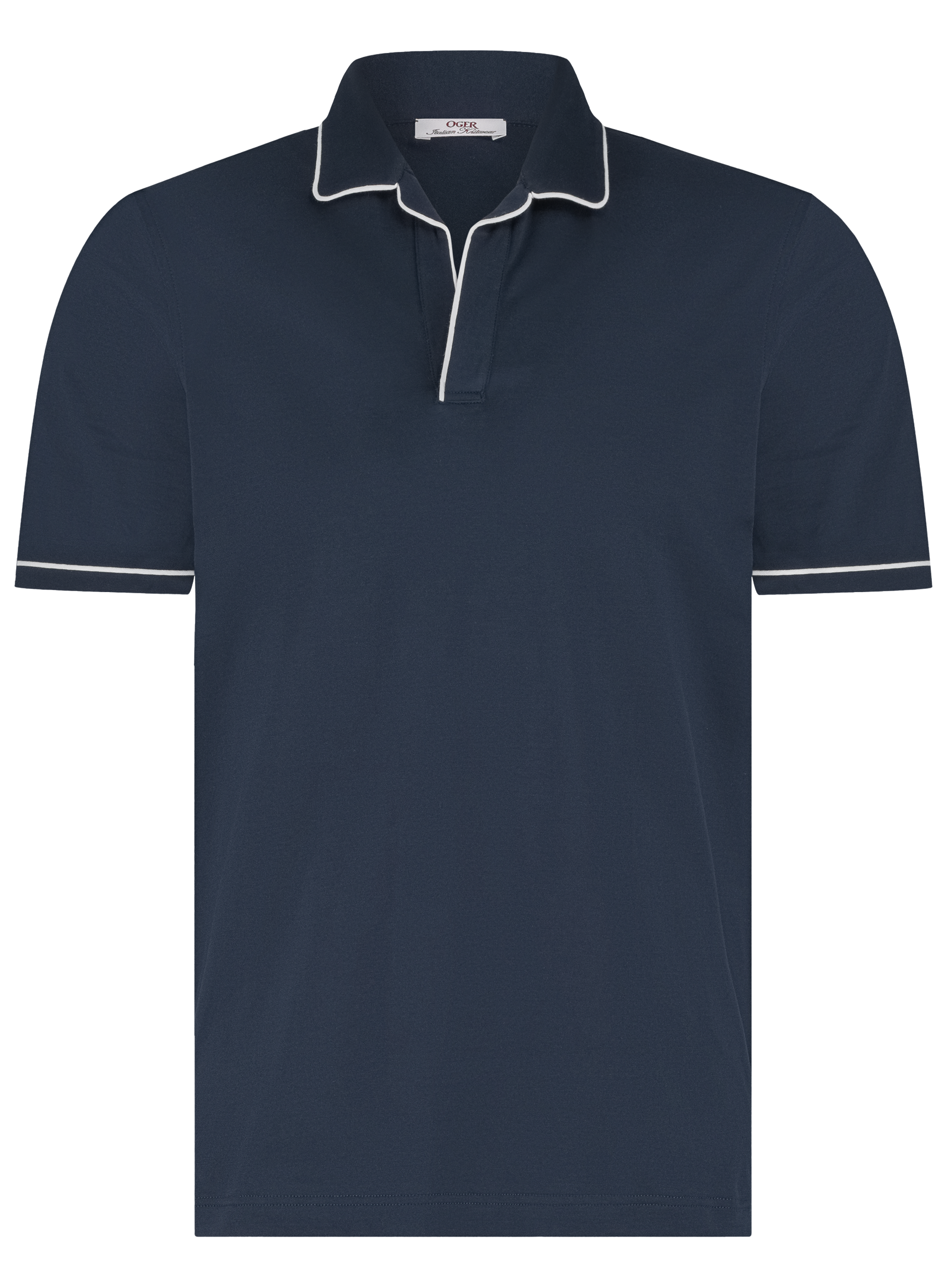 Buttonless polo van katoen | BLUE NAVY