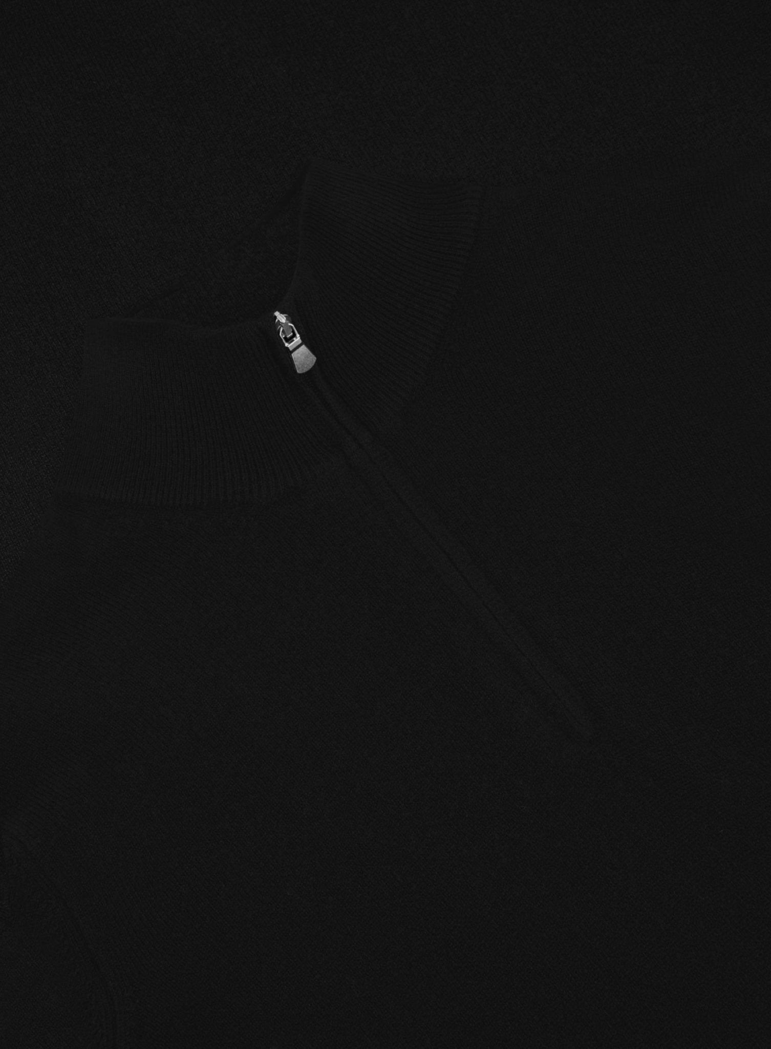 Half-zip van wol en cashmere | Zwart