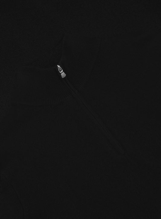 Half-zip van wol en cashmere