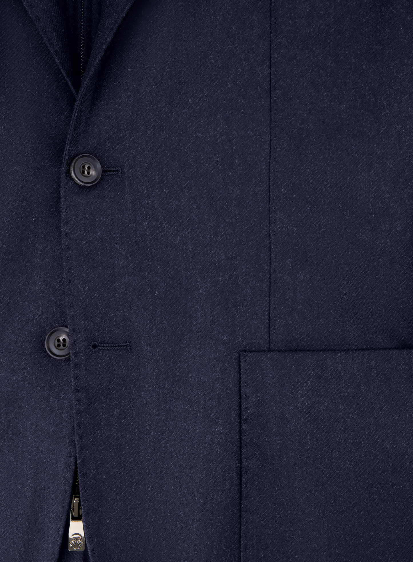 Jasje met uitneembare kraag van wol | FULL_WIDTH | BLUE NAVY