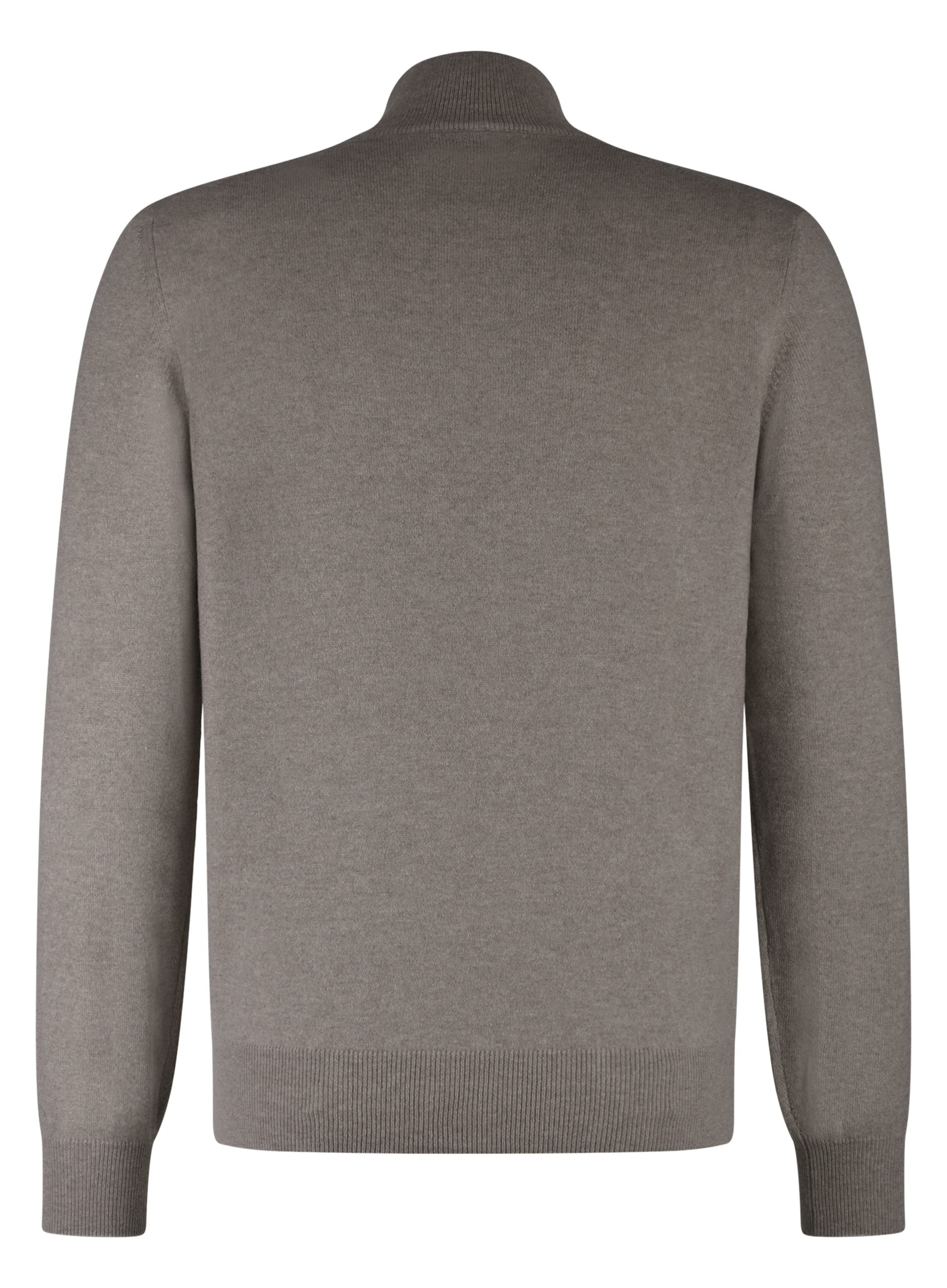 Half-zip ritsvest van cashmere | TAUPE