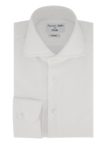 Stretch shirt van katoen | Wit
