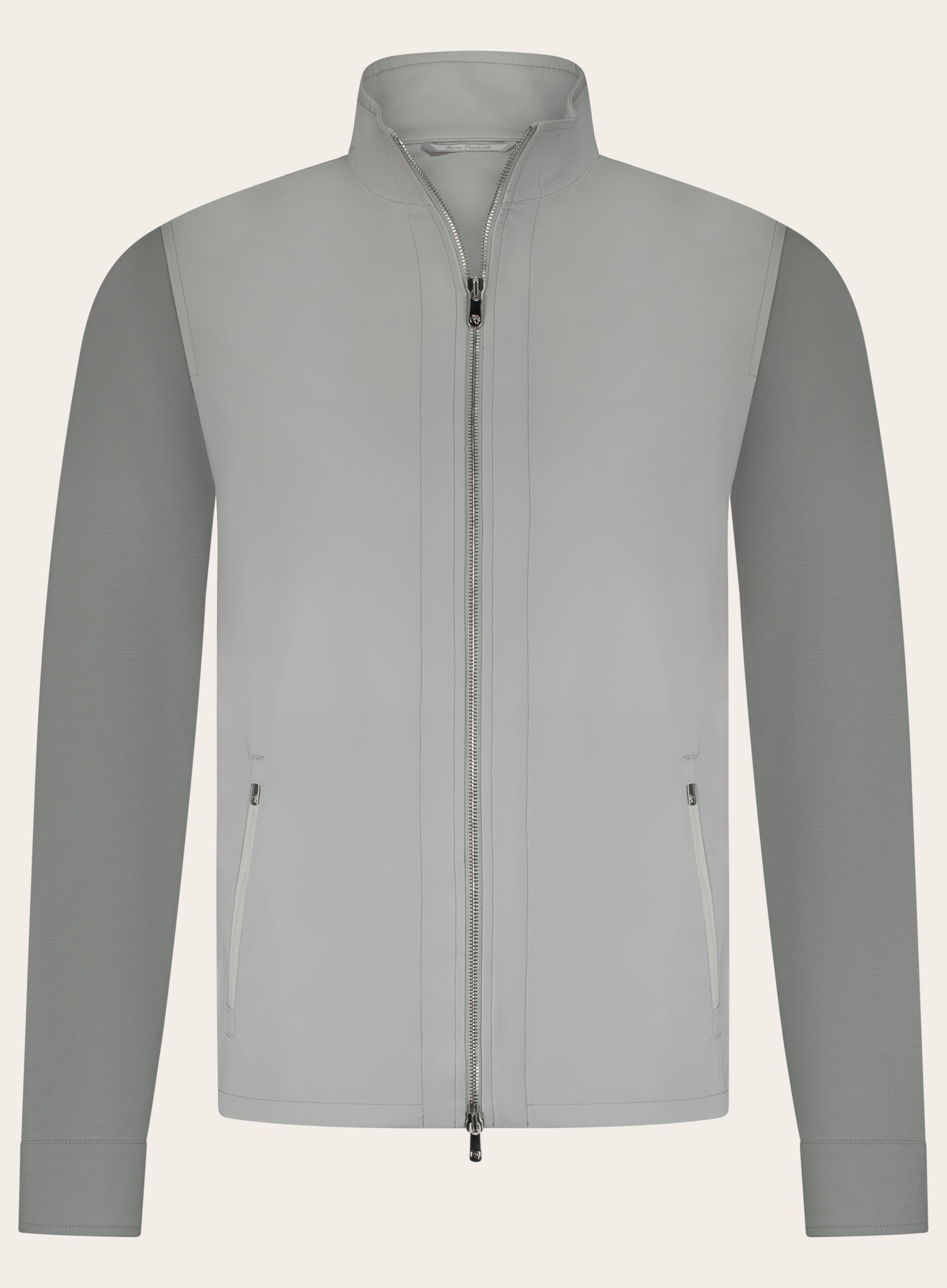 Key overshirt met opstaande kraag | L.Grijs