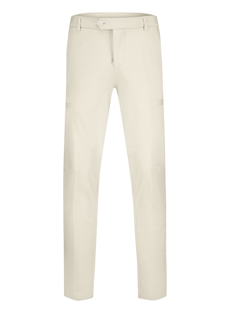 Pantalon van zijde en katoen
