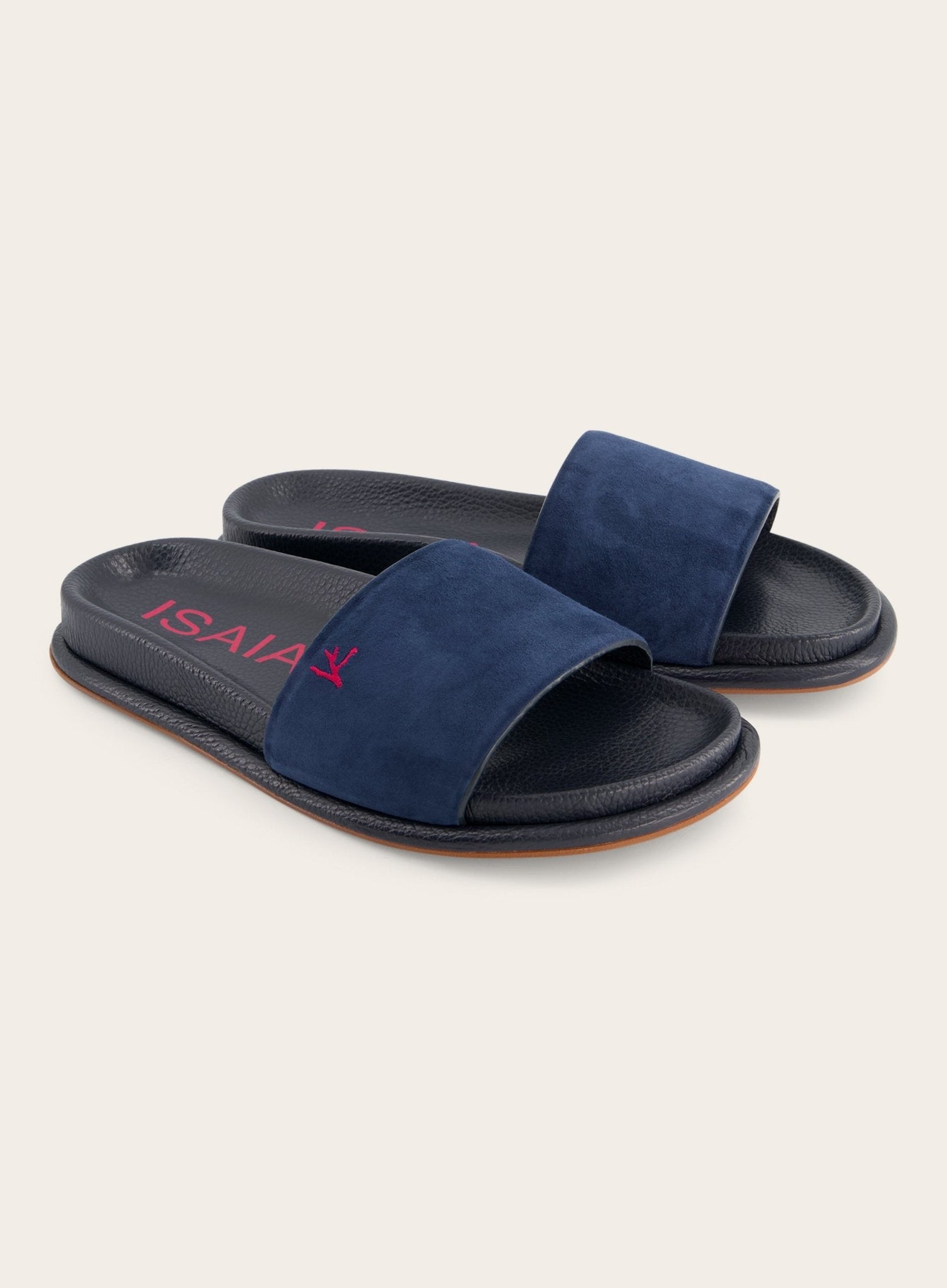 Suède slippers | Blauw