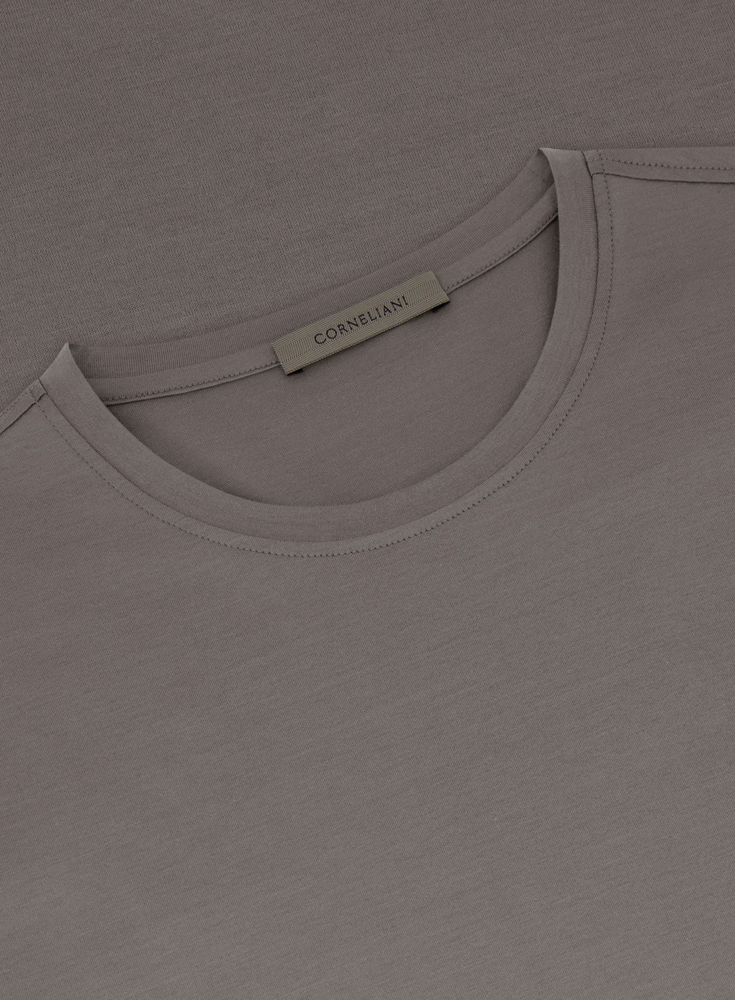 T-shirt van katoen | TAUPE