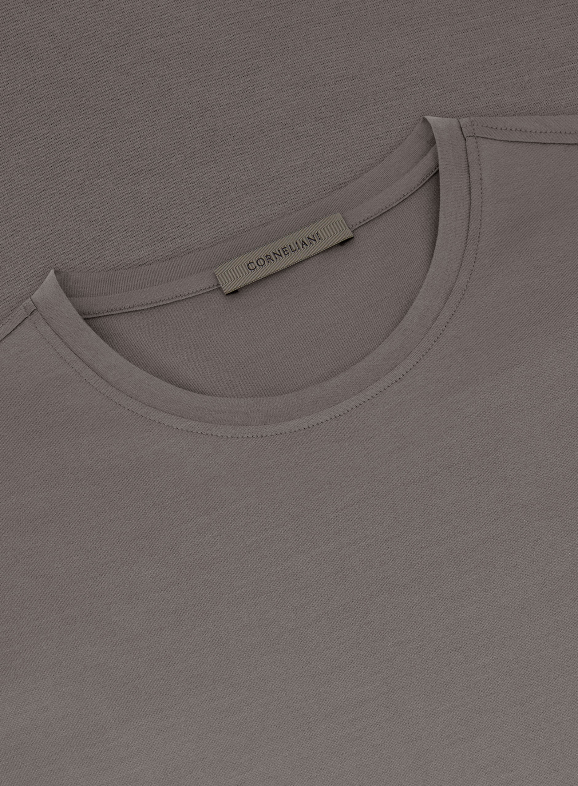 T-shirt van katoen | TAUPE