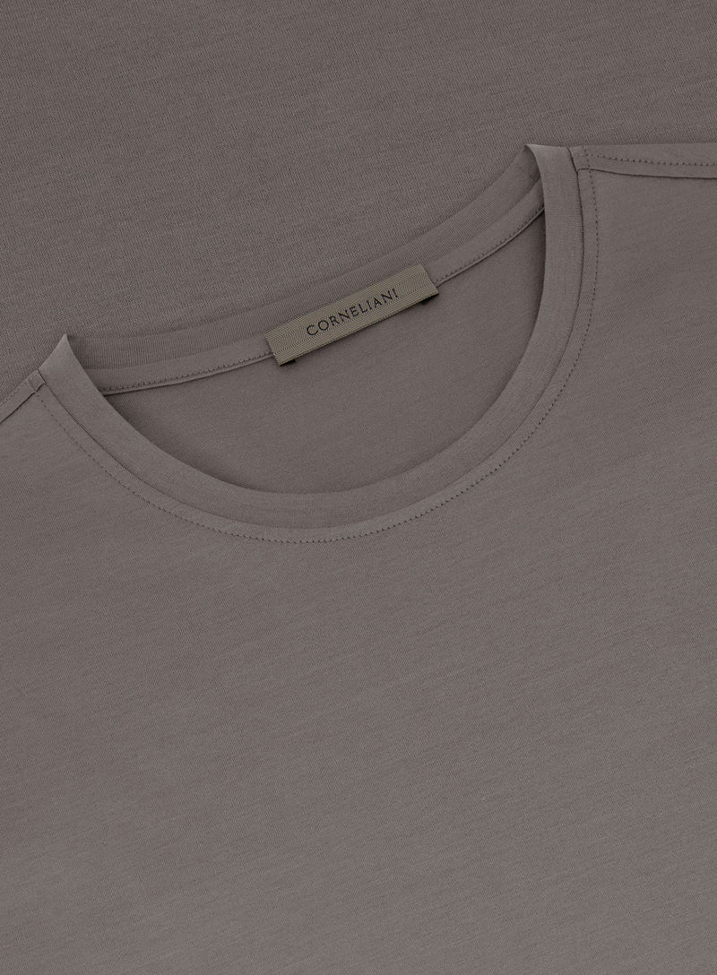 T-shirt van katoen | FULL_WIDTH | TAUPE