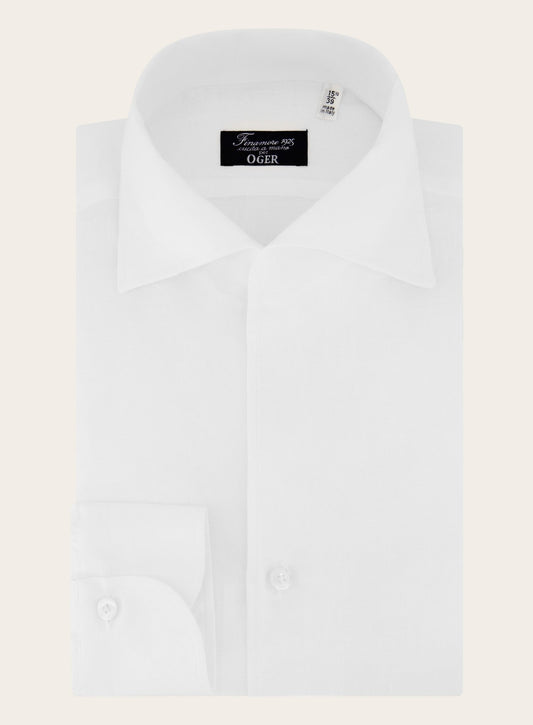 Regular-fit shirt van linnen | Wit