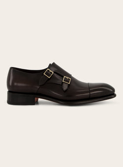 Scarpe monk strap con doppia fibbia uomo Carter in pelle | D.Bruin