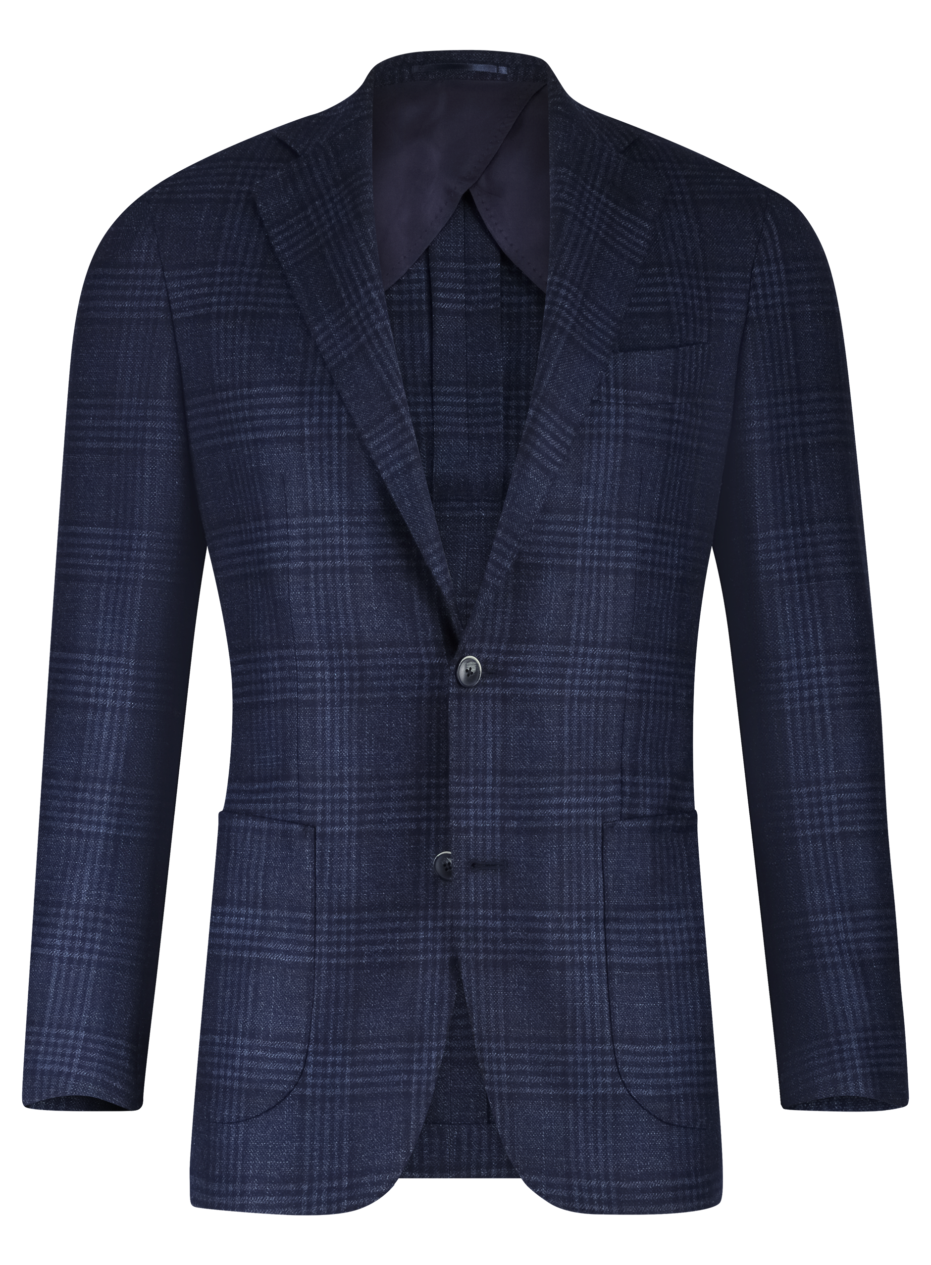Glenchek jasje van wol, zijde en cashmere | BLUE NAVY